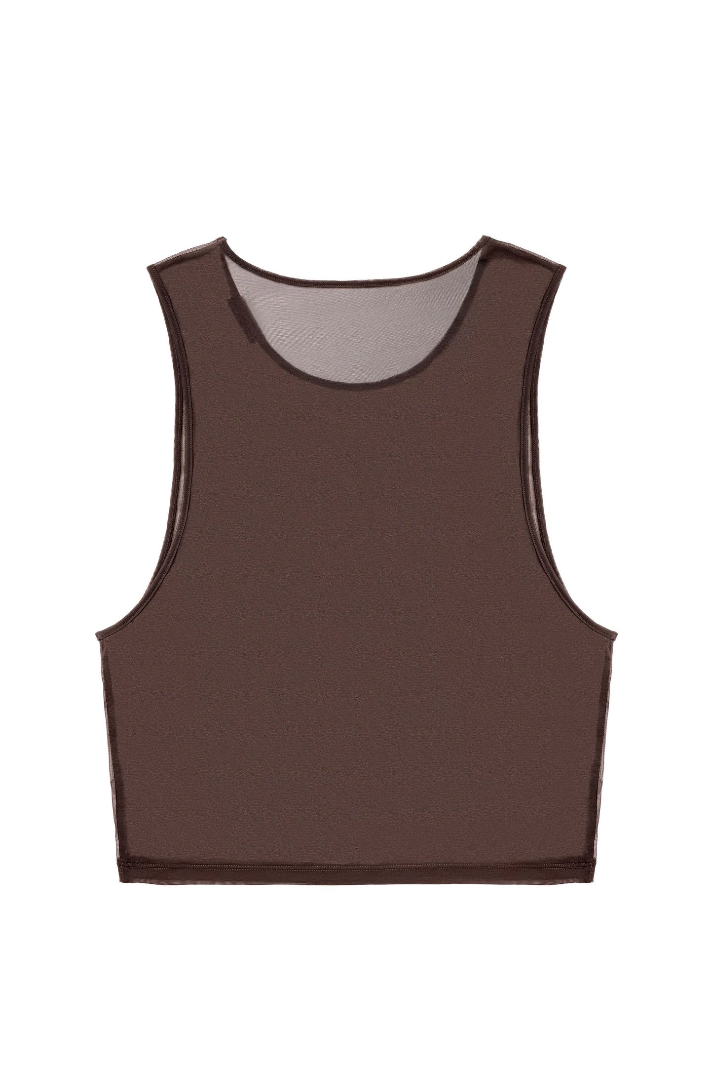Brown Short Mesh Vest