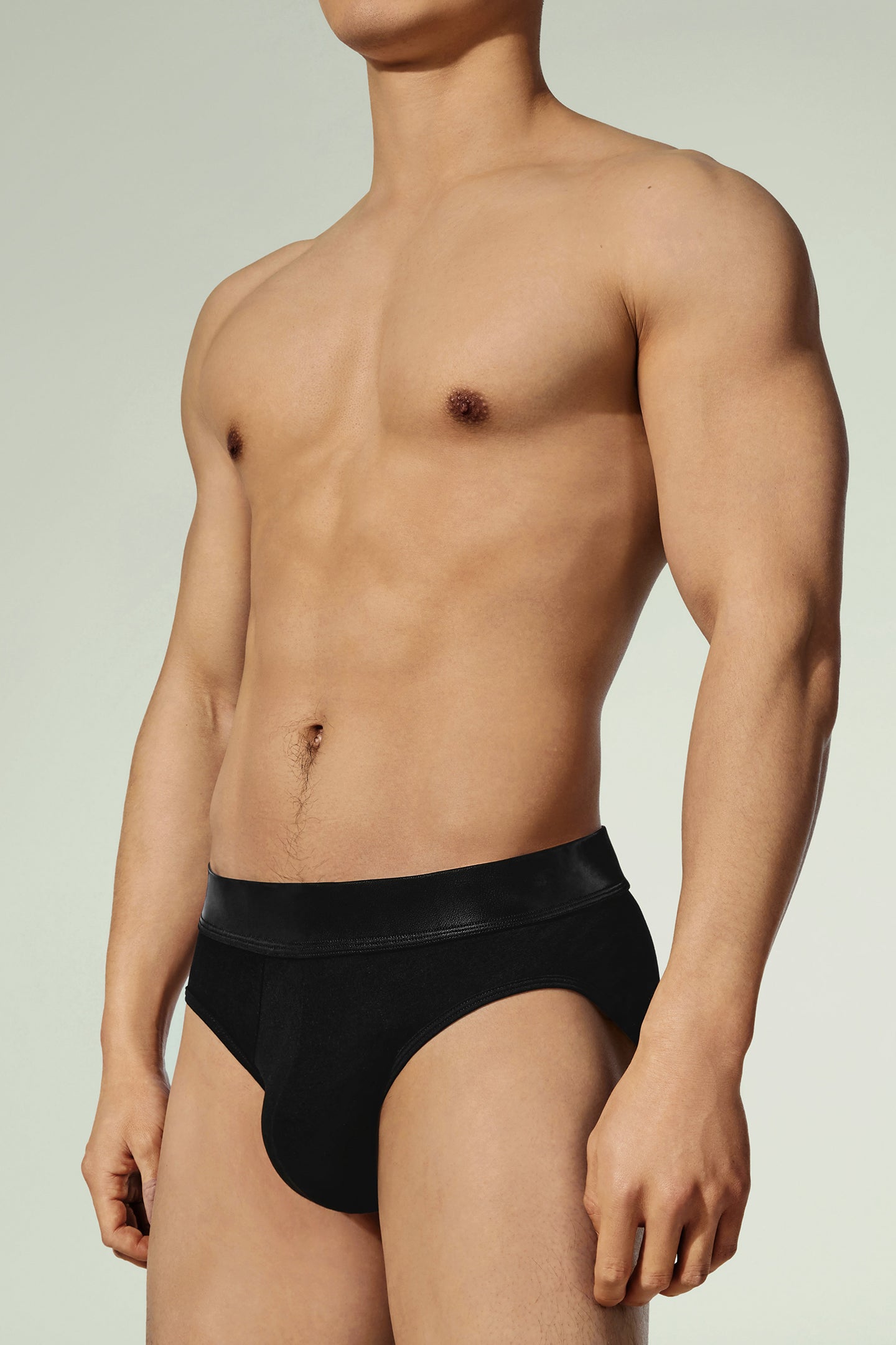 Buckle Brief & Dual-Band Joggers & Mesh Panel Sport Long Sleeve Black