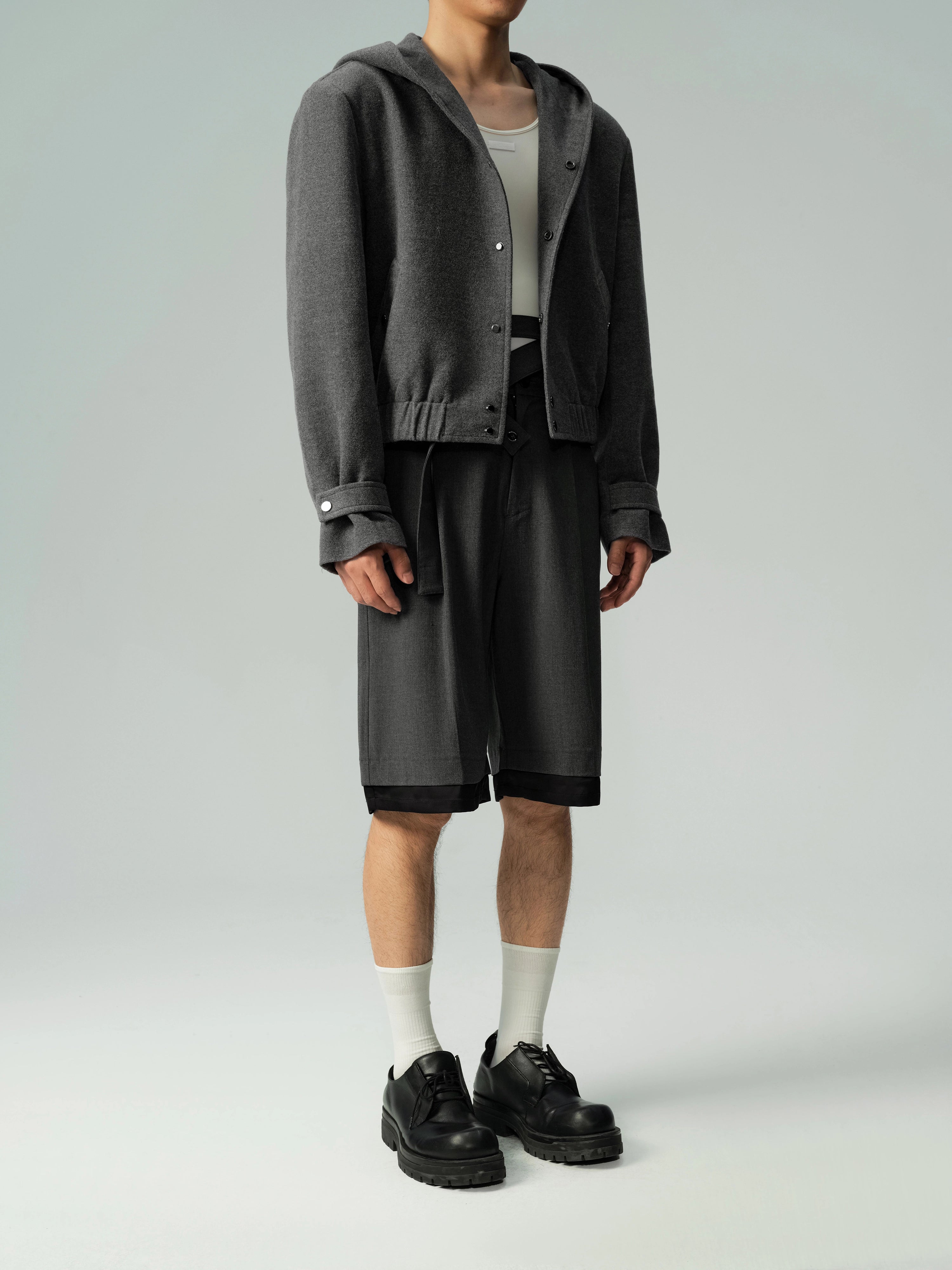 Cropped Hooded Jacket