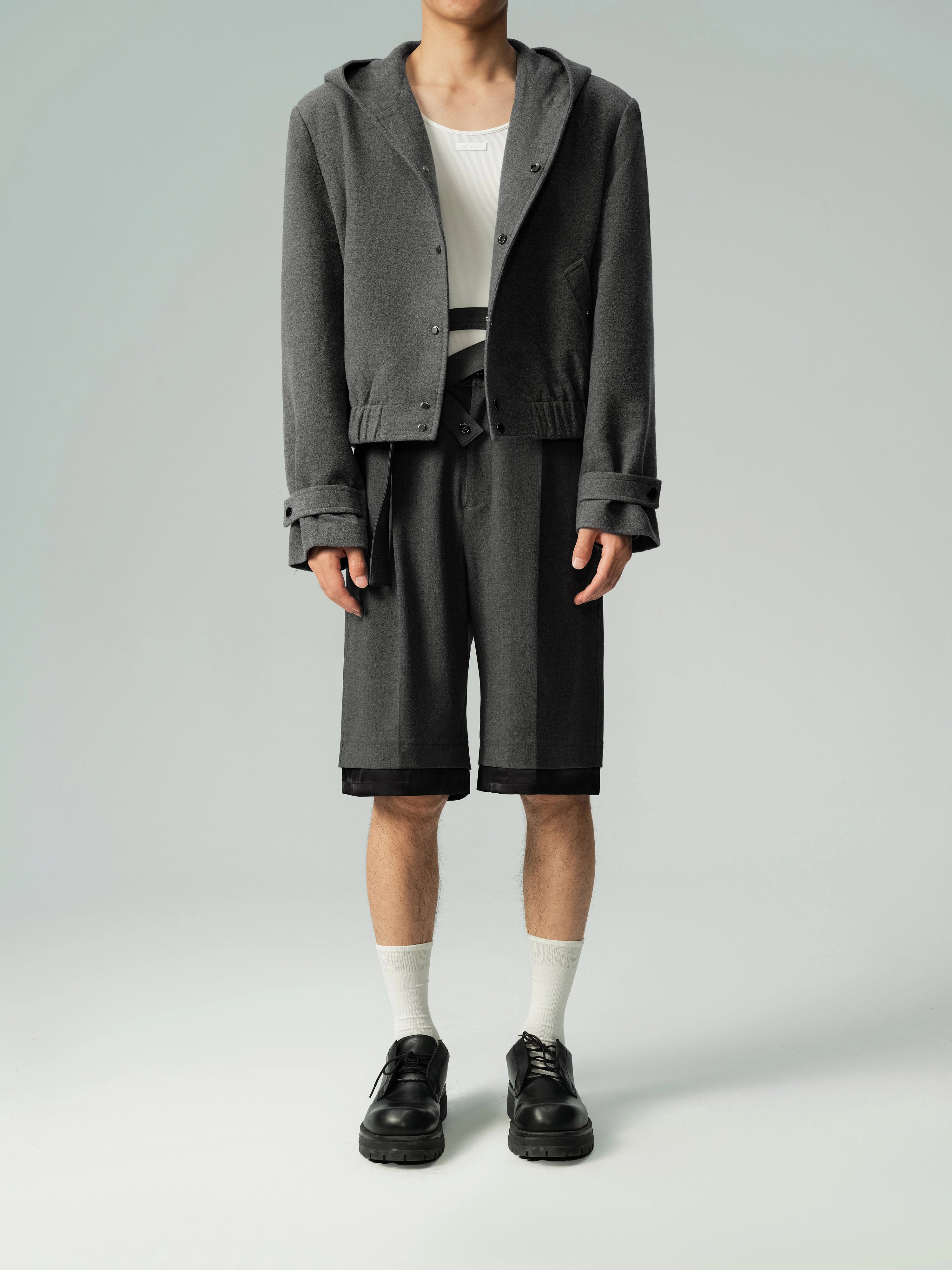 Cropped Hooded Jacket