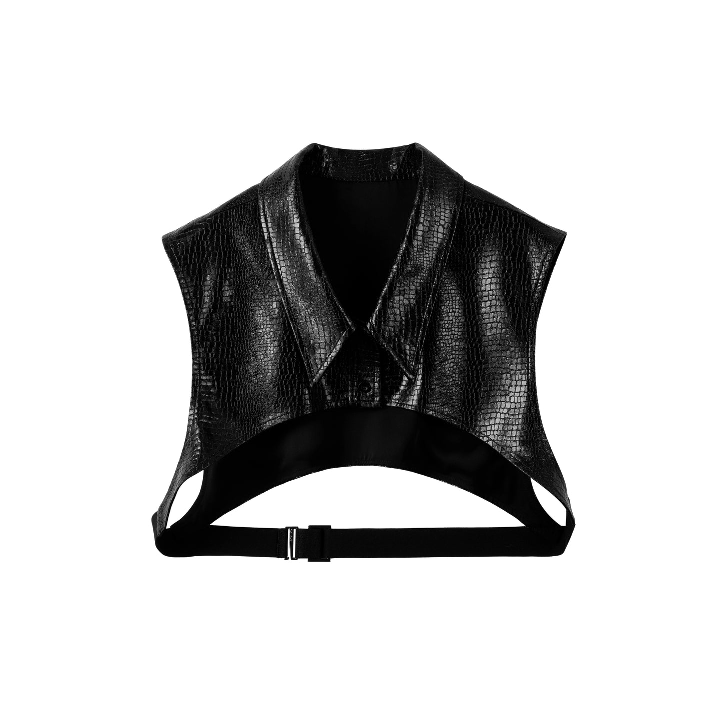 Cropped PU Shirt