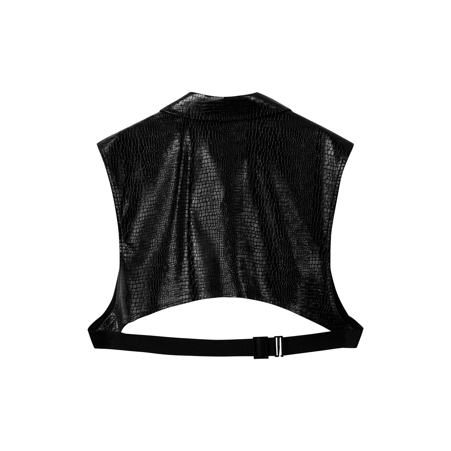 Cropped PU Shirt