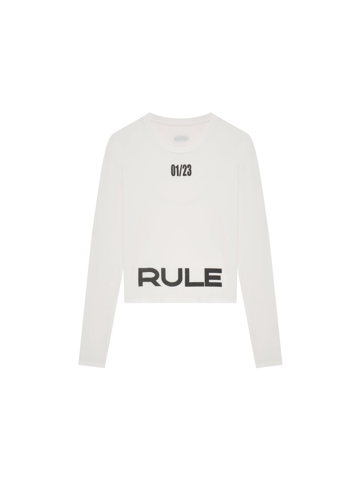 Cropped Slogan Long Sleeve Top — image 4