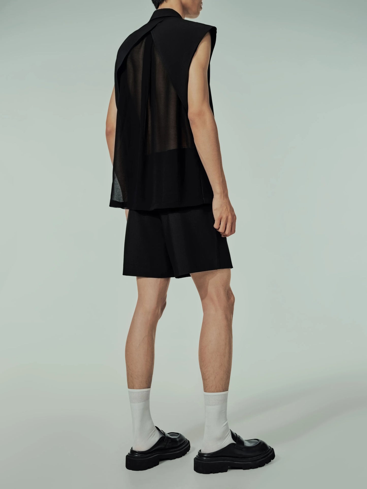 Cuban Collar Shirt Vest