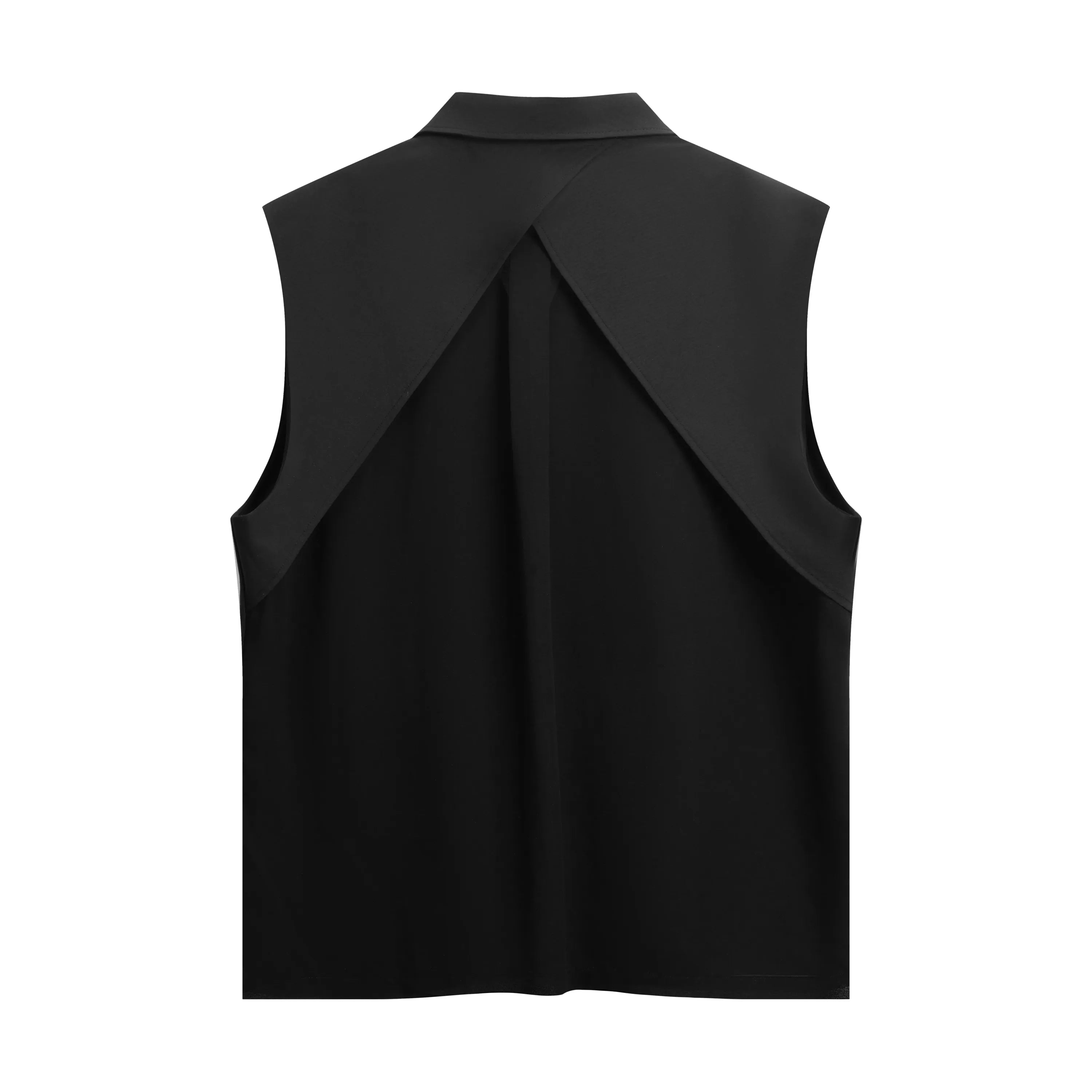 Cuban Collar Shirt Vest