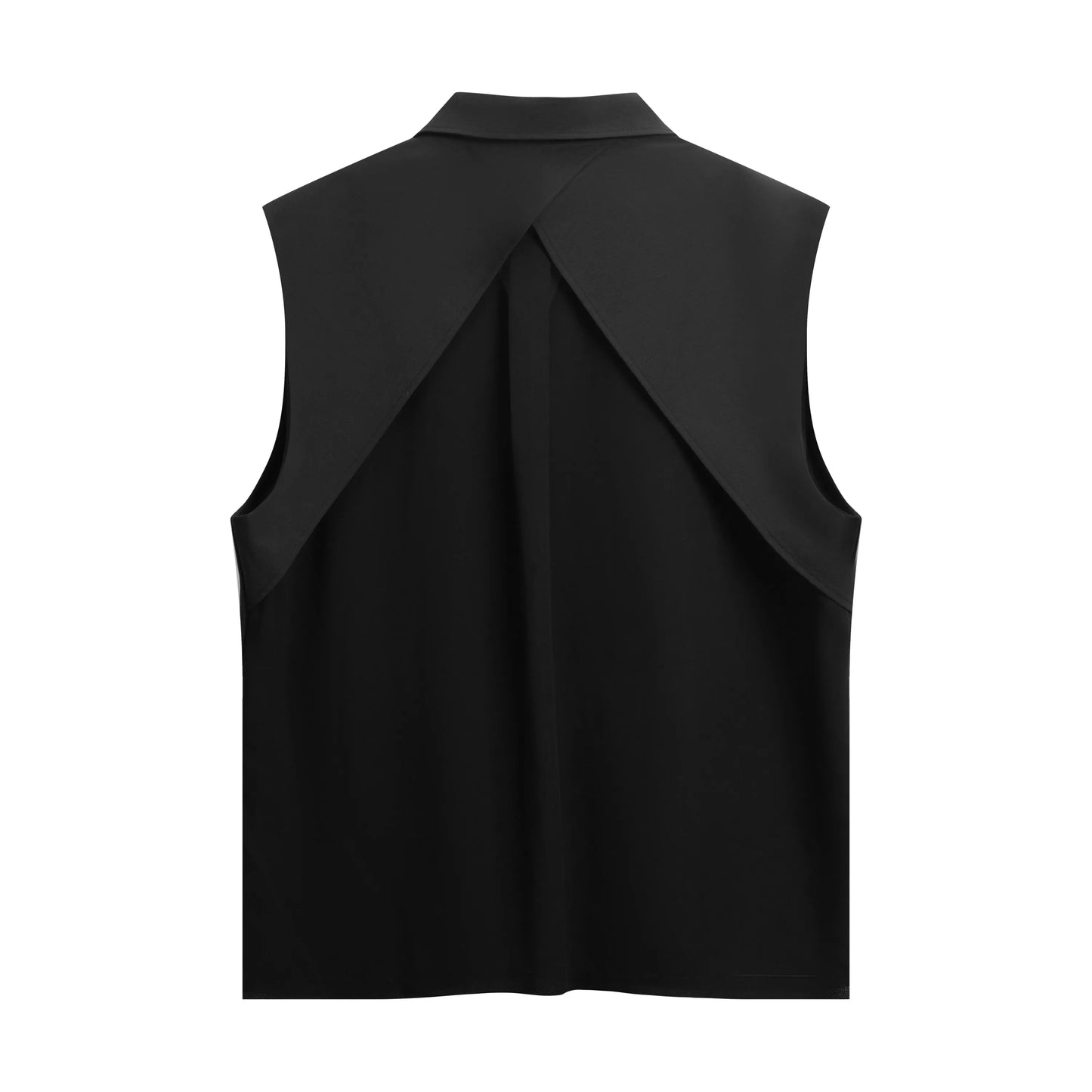 Cuban Collar Shirt Vest