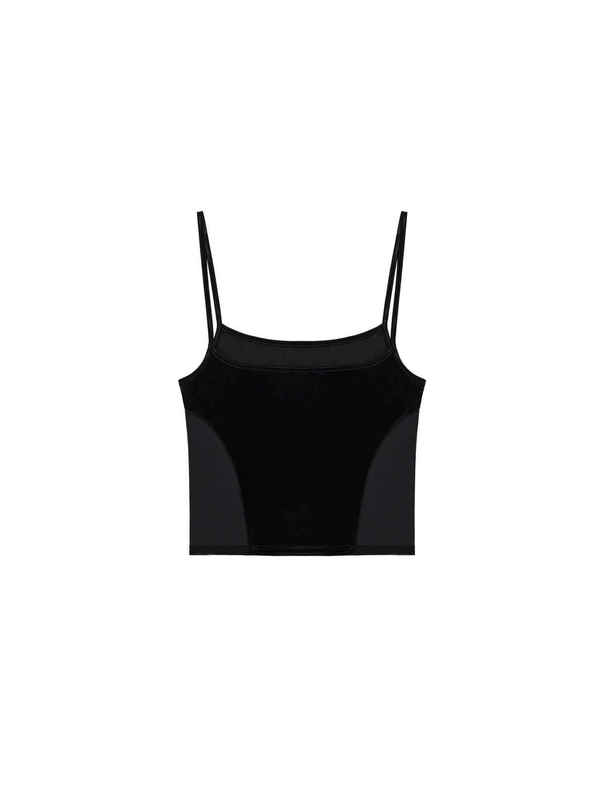 Deep Low-Cut Layered Paneled Tank Top