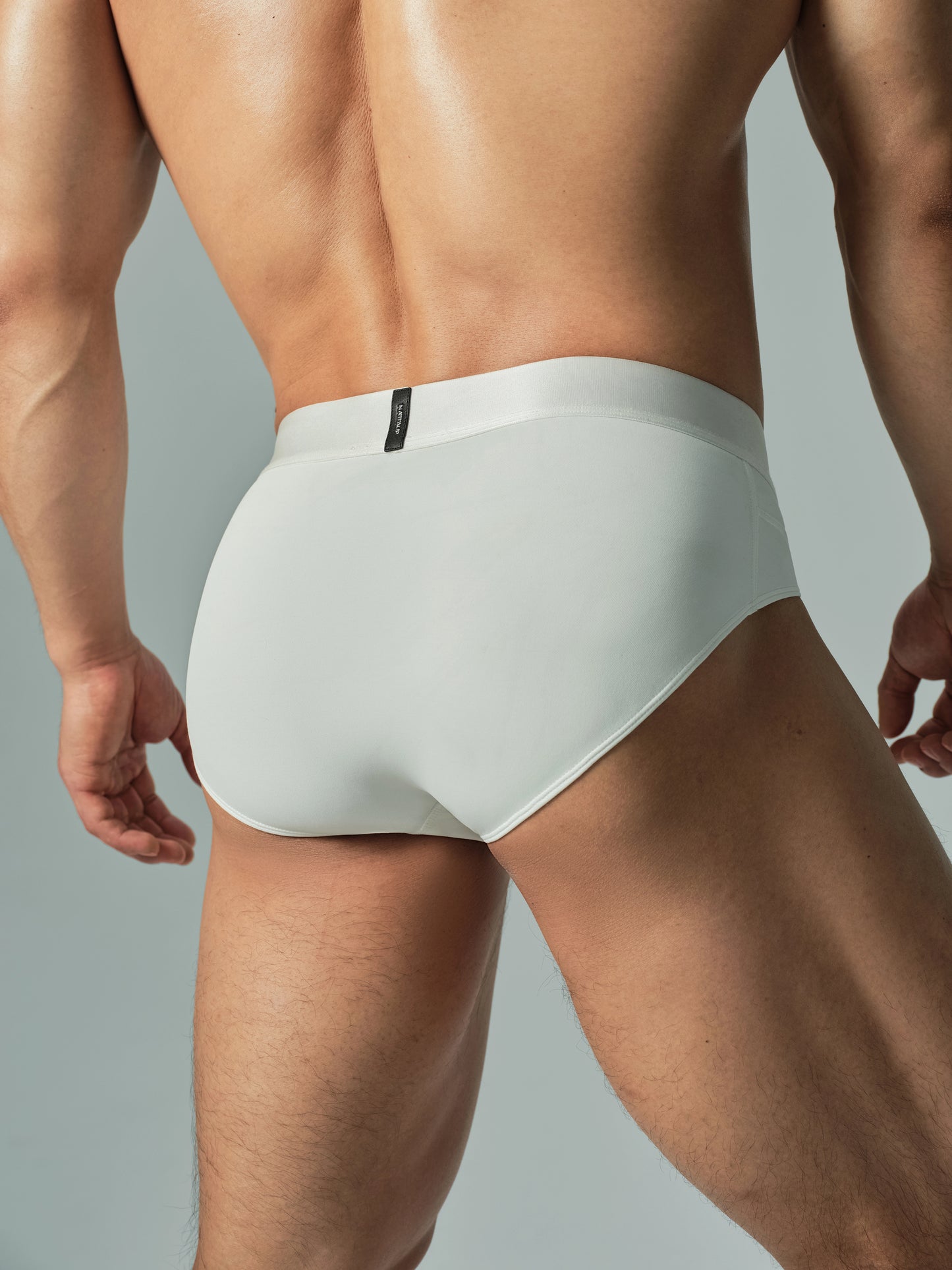 Denim Brief White Blue