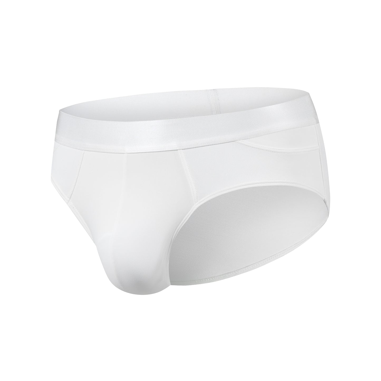 Denim Brief White Blue