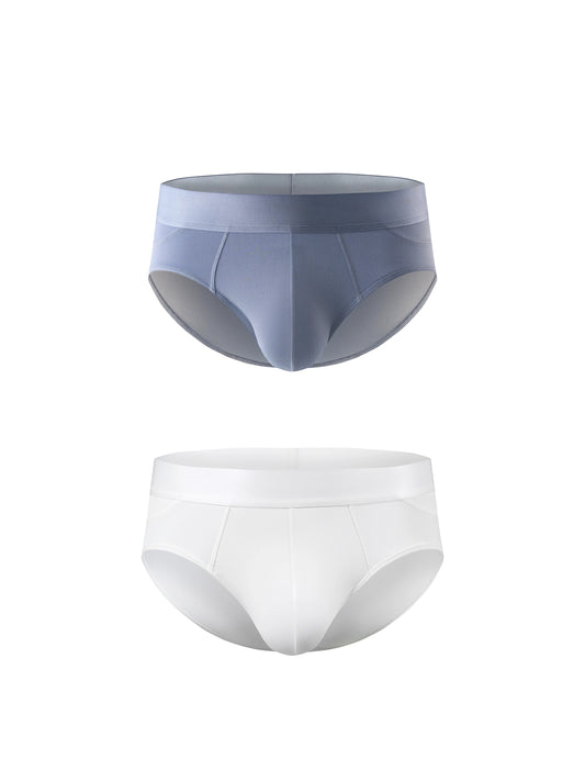 Denim Brief White Blue