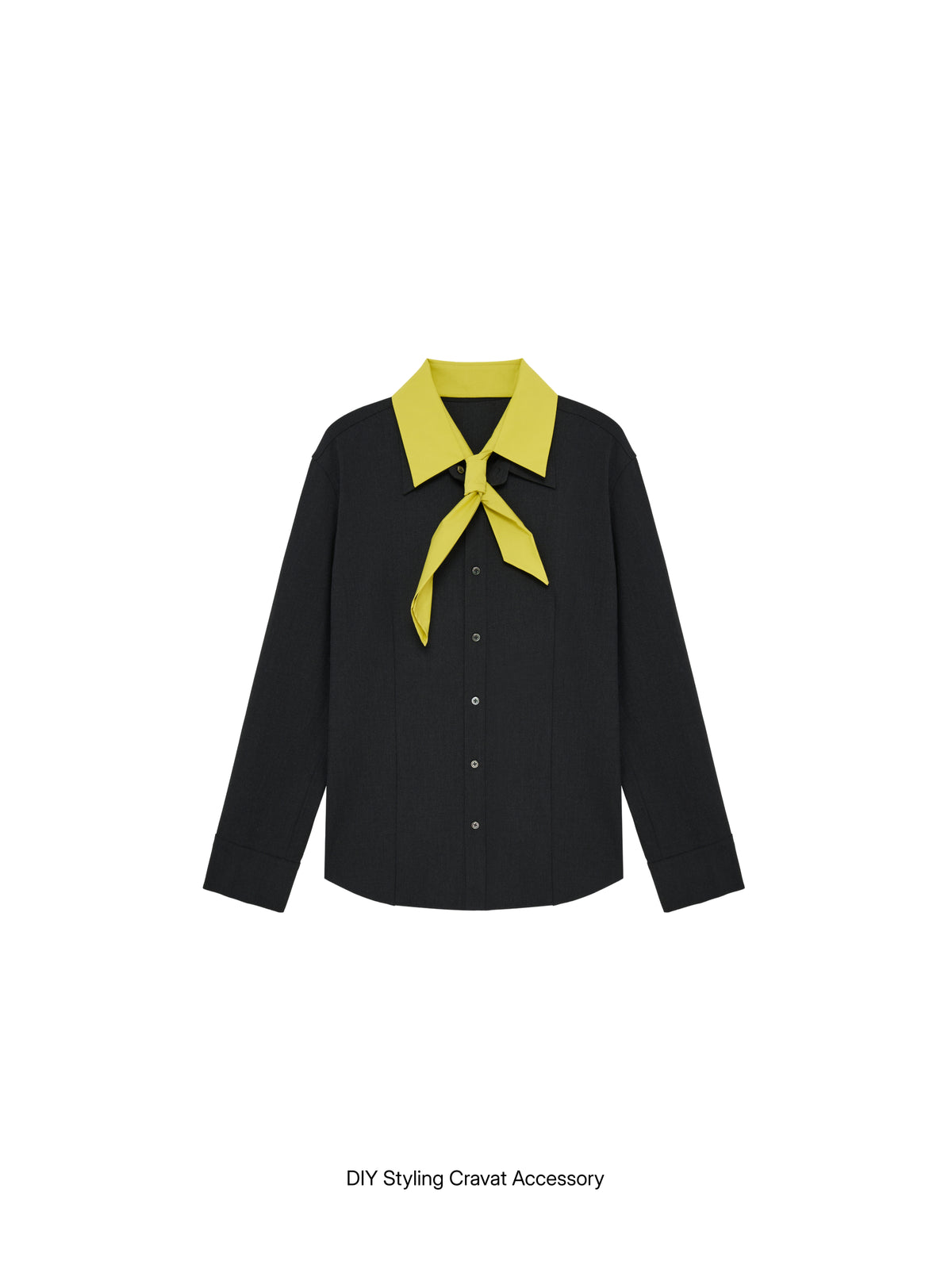 Detachable Collar Long Sleeve Shirt