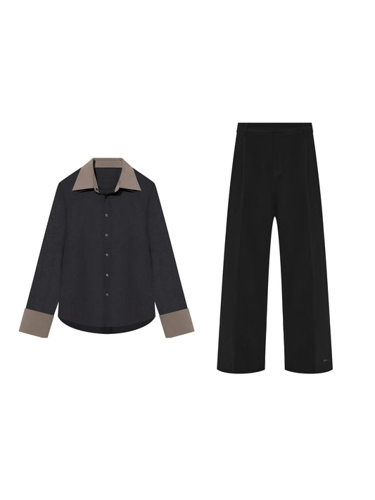 Dress Pants & Shirt (Heather & Khaki)