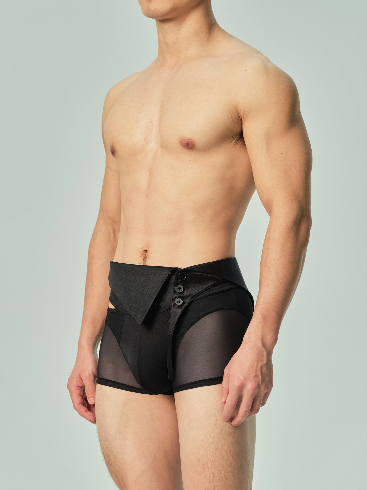 Side Cutout Mesh Trunk & Vest Accessory Set