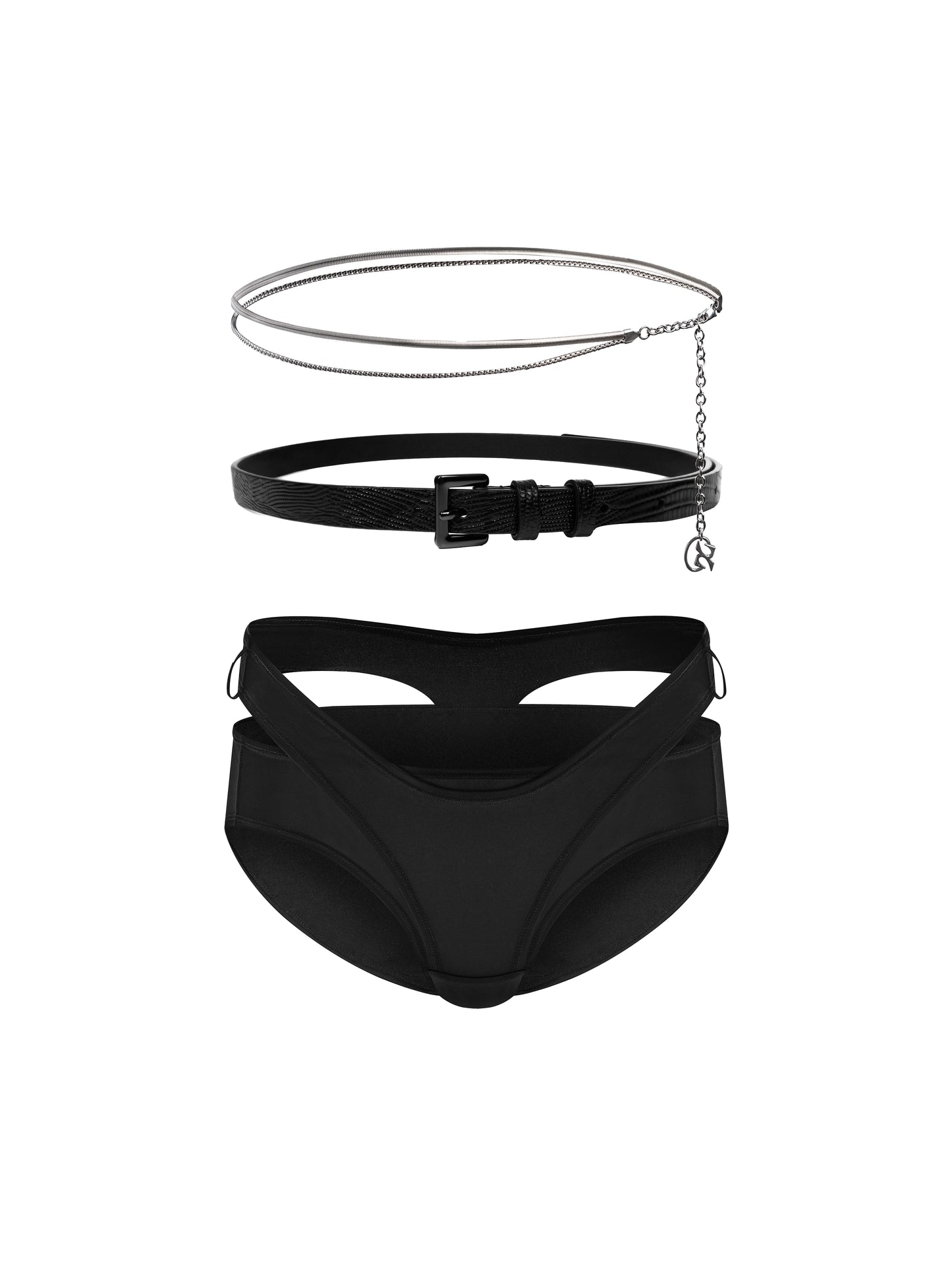 Exposable Brief & Snake Bone Chain & Belt