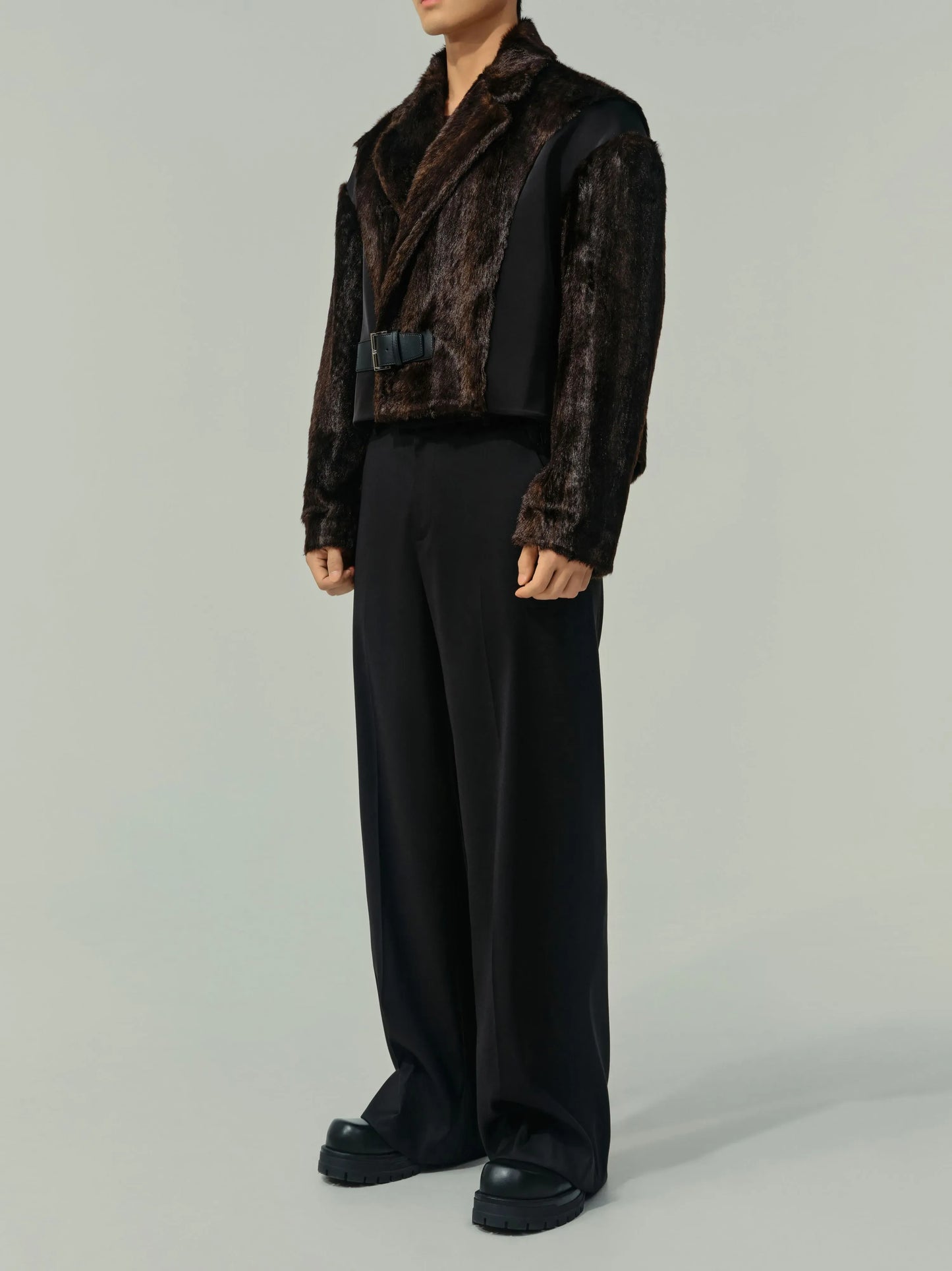 Faux Fur Cropped Coat