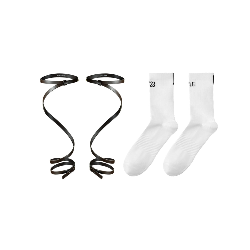 Faux Leather Wrap-Around Calf Strap Accessory