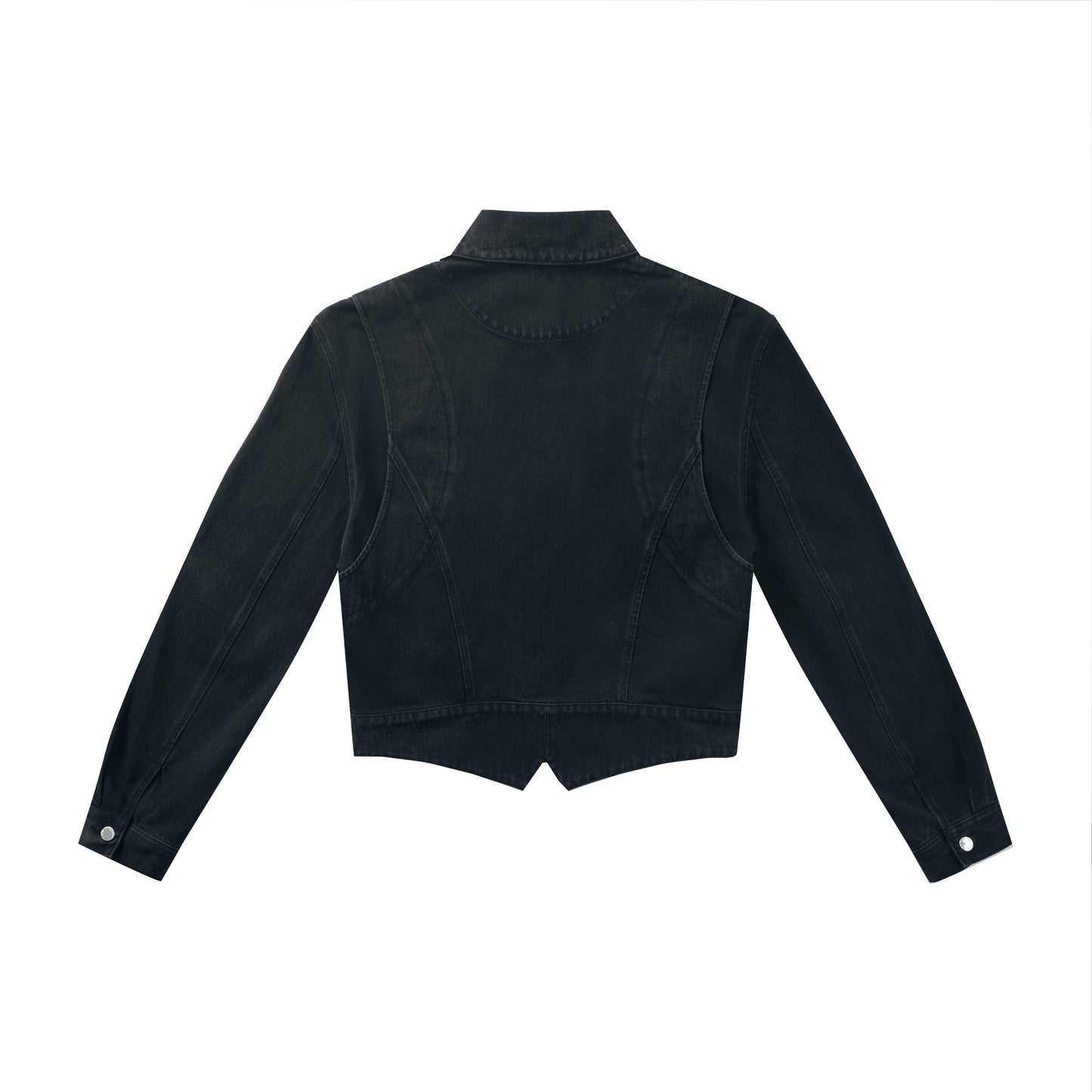 Fitted Denim Jacket & Faux Fur Collar Set