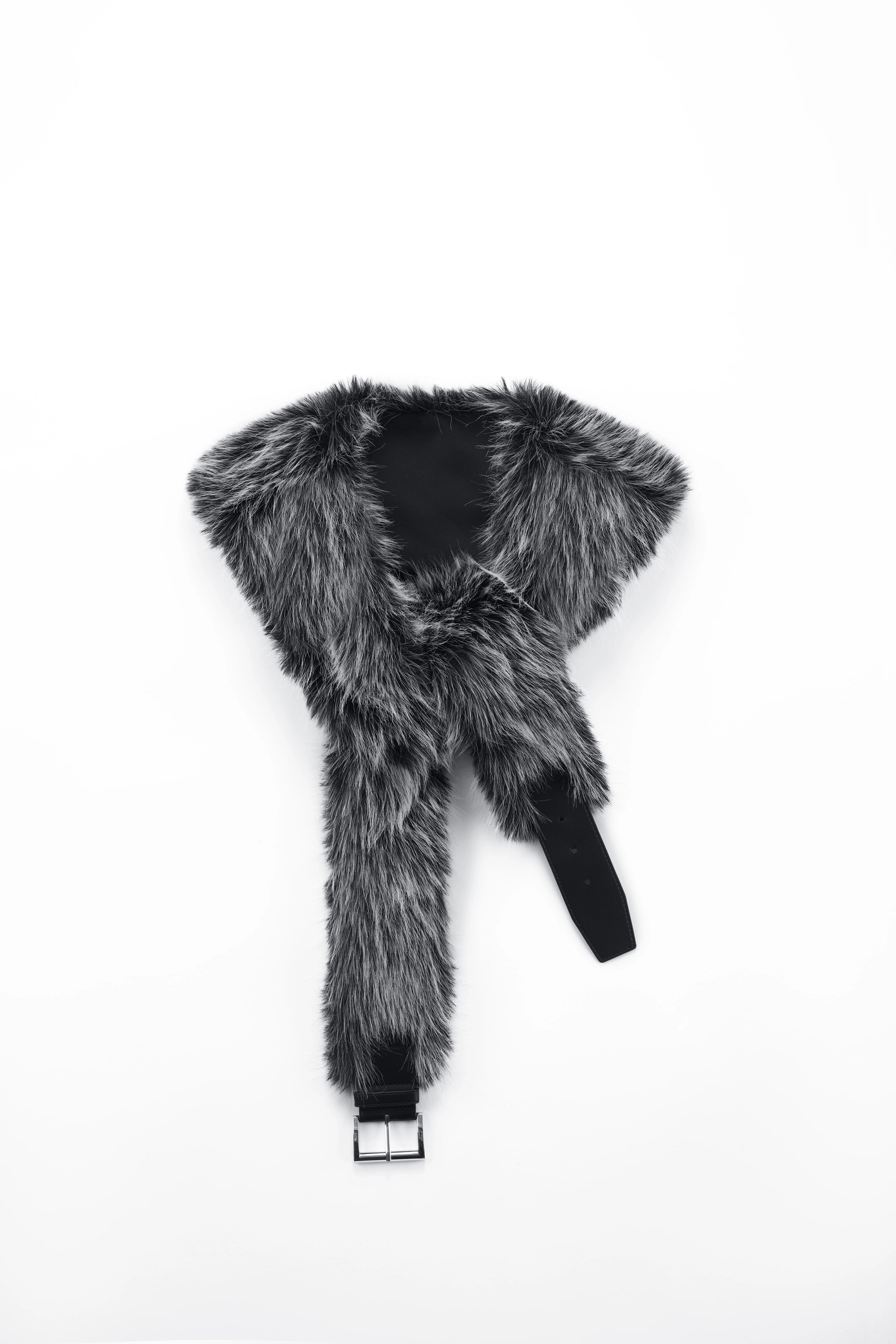 Fitted Denim Jacket & Faux Fur Collar Set