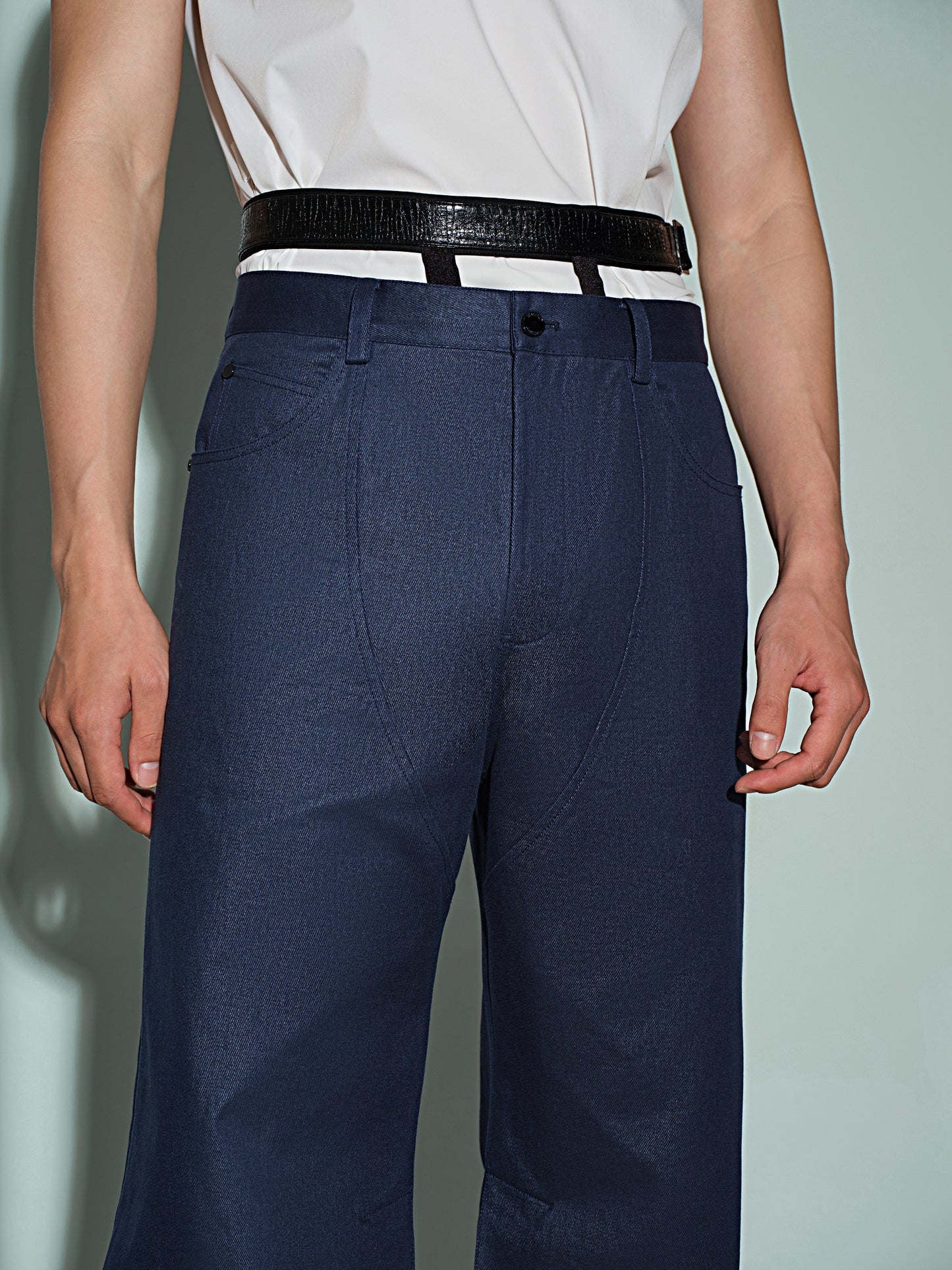 Flared Hem Casual Trouser