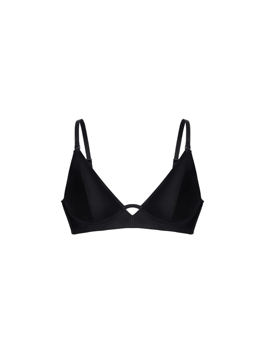Front Cut-Out Triangle Plunge Bra