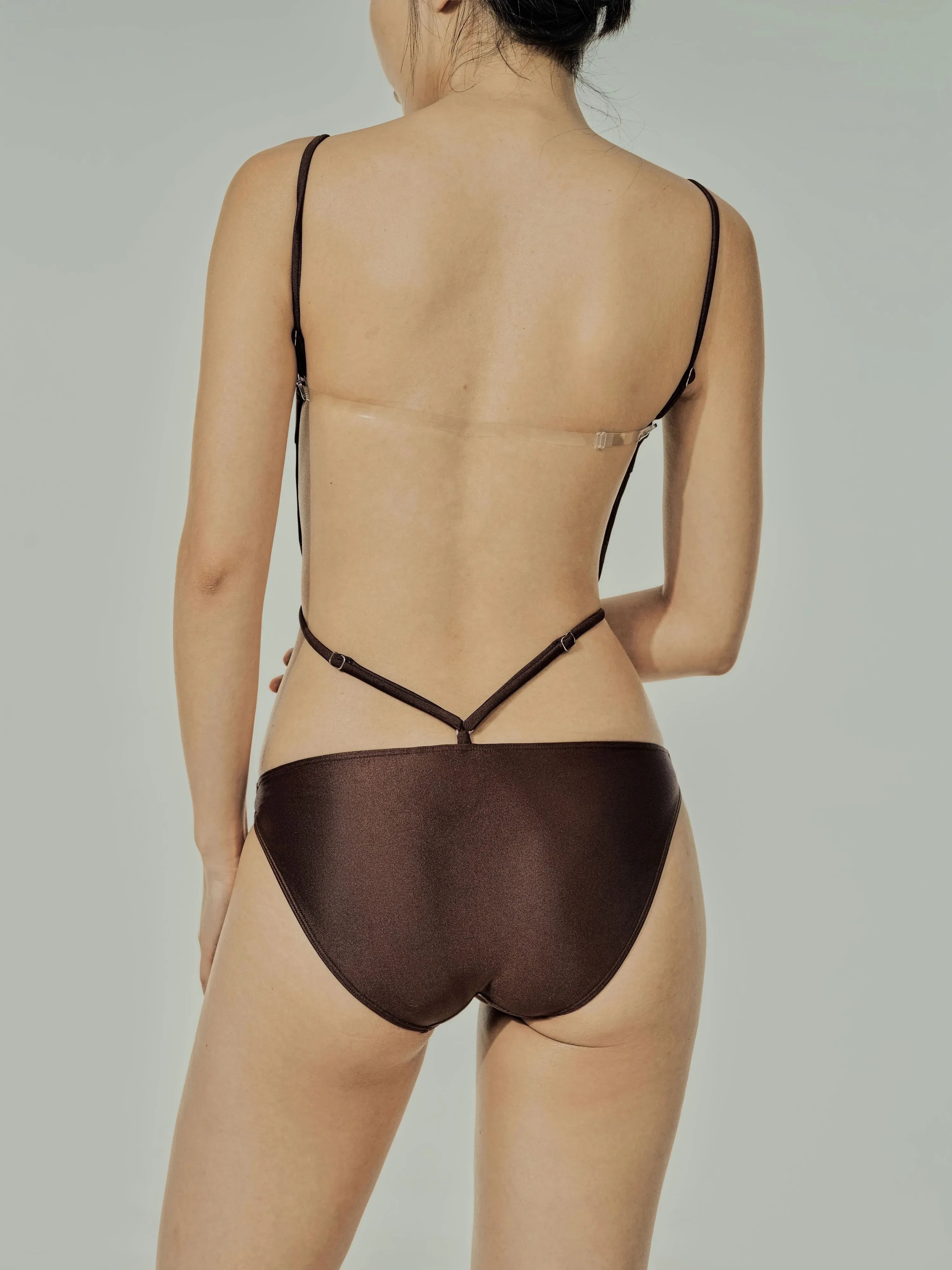 SQ Buckle Bandeau Set (Golden-Brown)