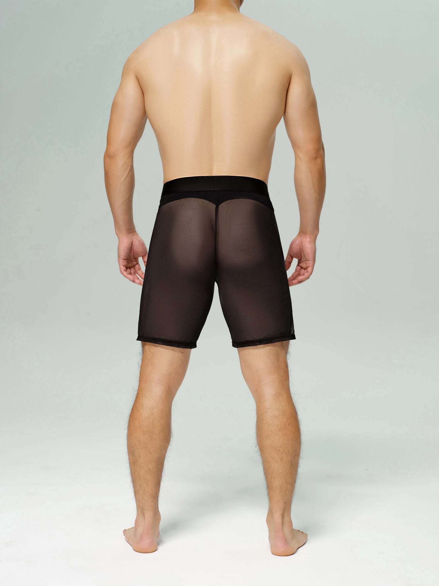 Glossy Sparkle Fitted Shorts & Mesh Shorts