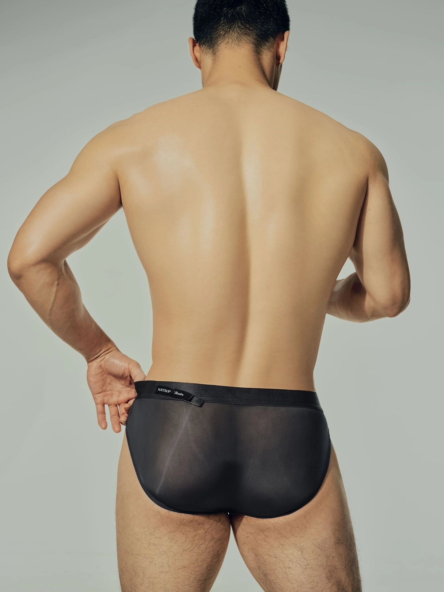 Ice Silk High-Cut Brief Purple+Dusk Grey