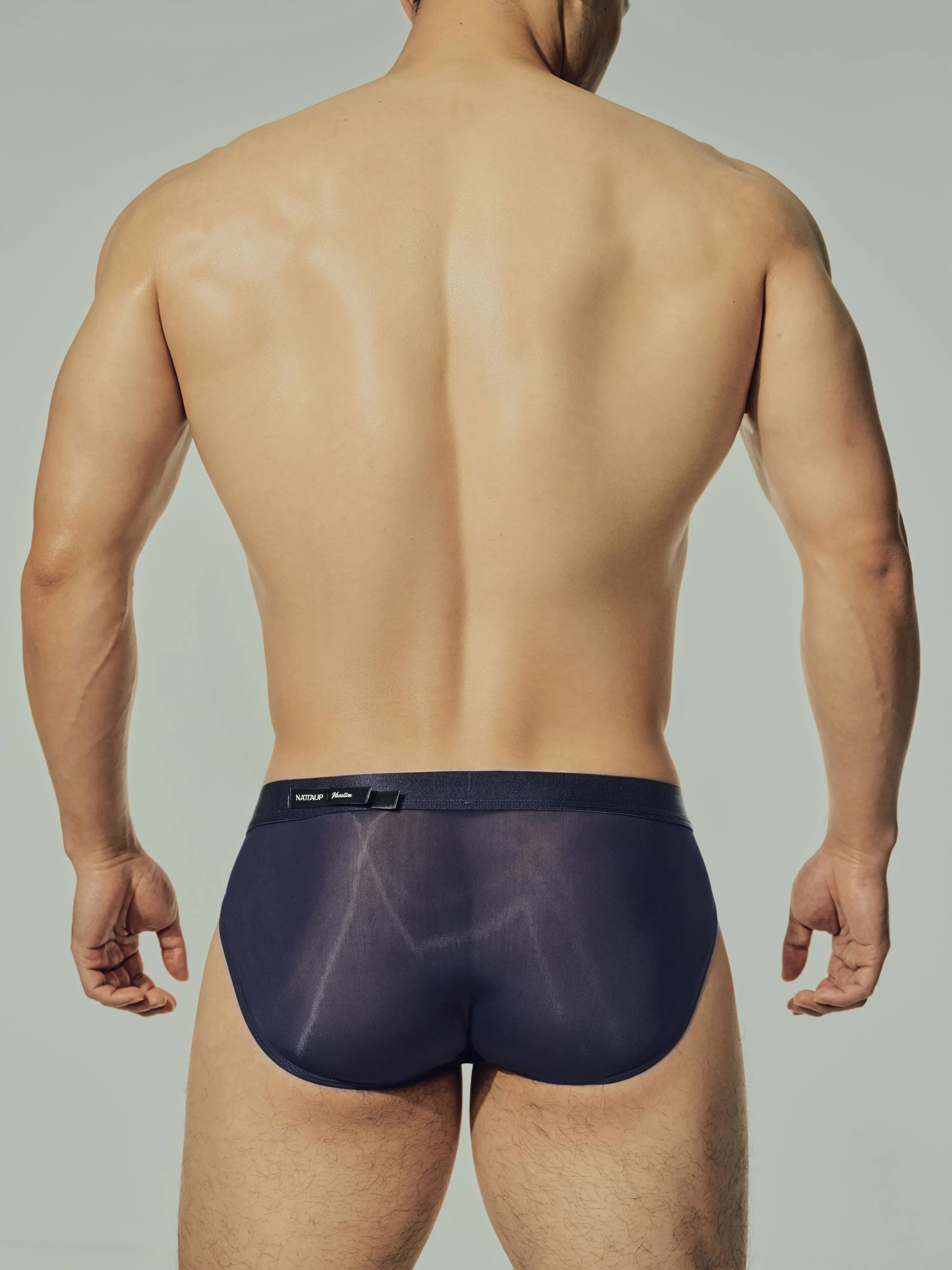 Ice Silk High-Cut Brief Purple+Dusk Grey