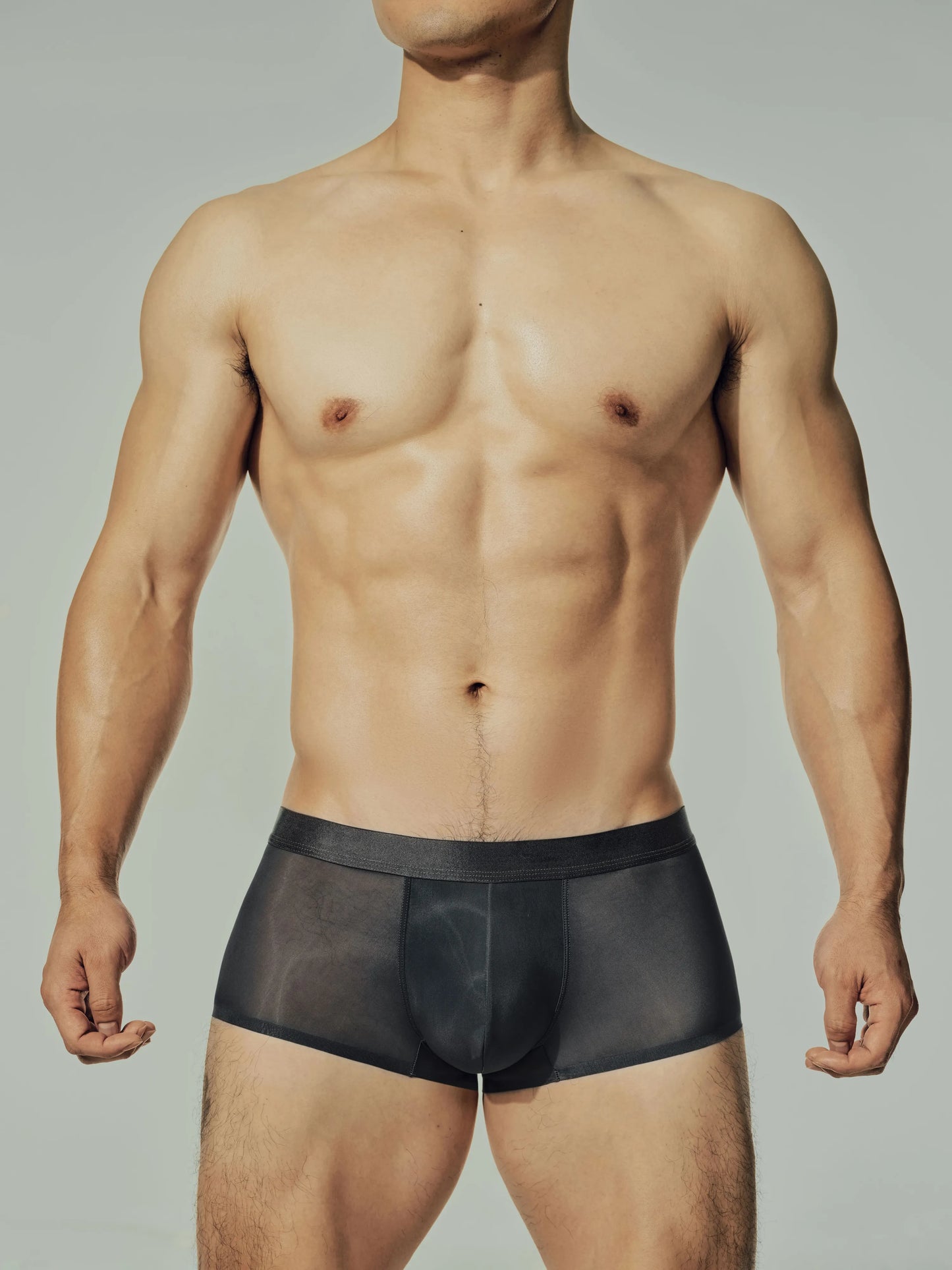 Ice Silk Low-Rise Trunk (Purple+Dusk Grey)