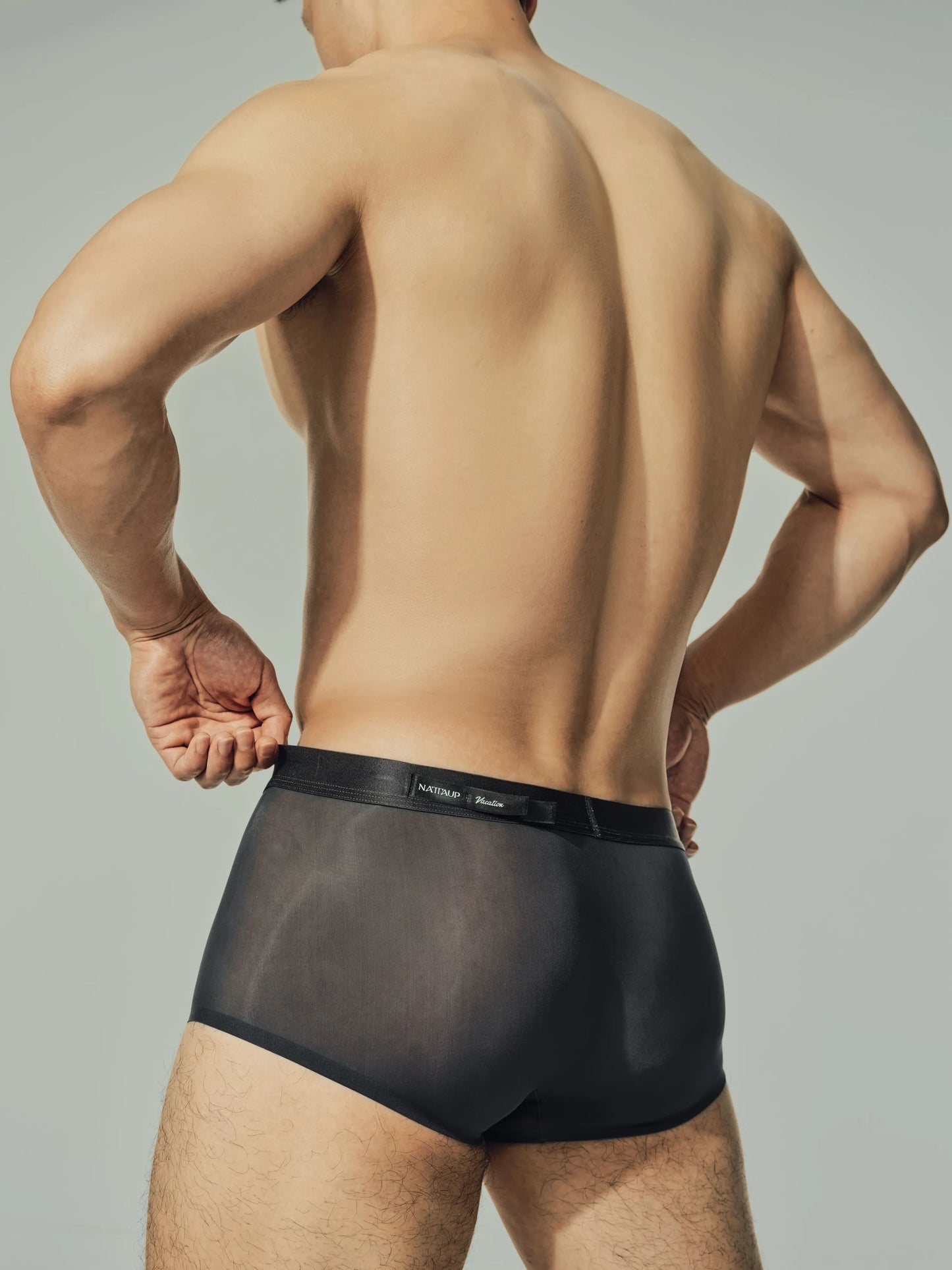Ice Silk Low-Rise Trunk (Purple+Dusk Grey)