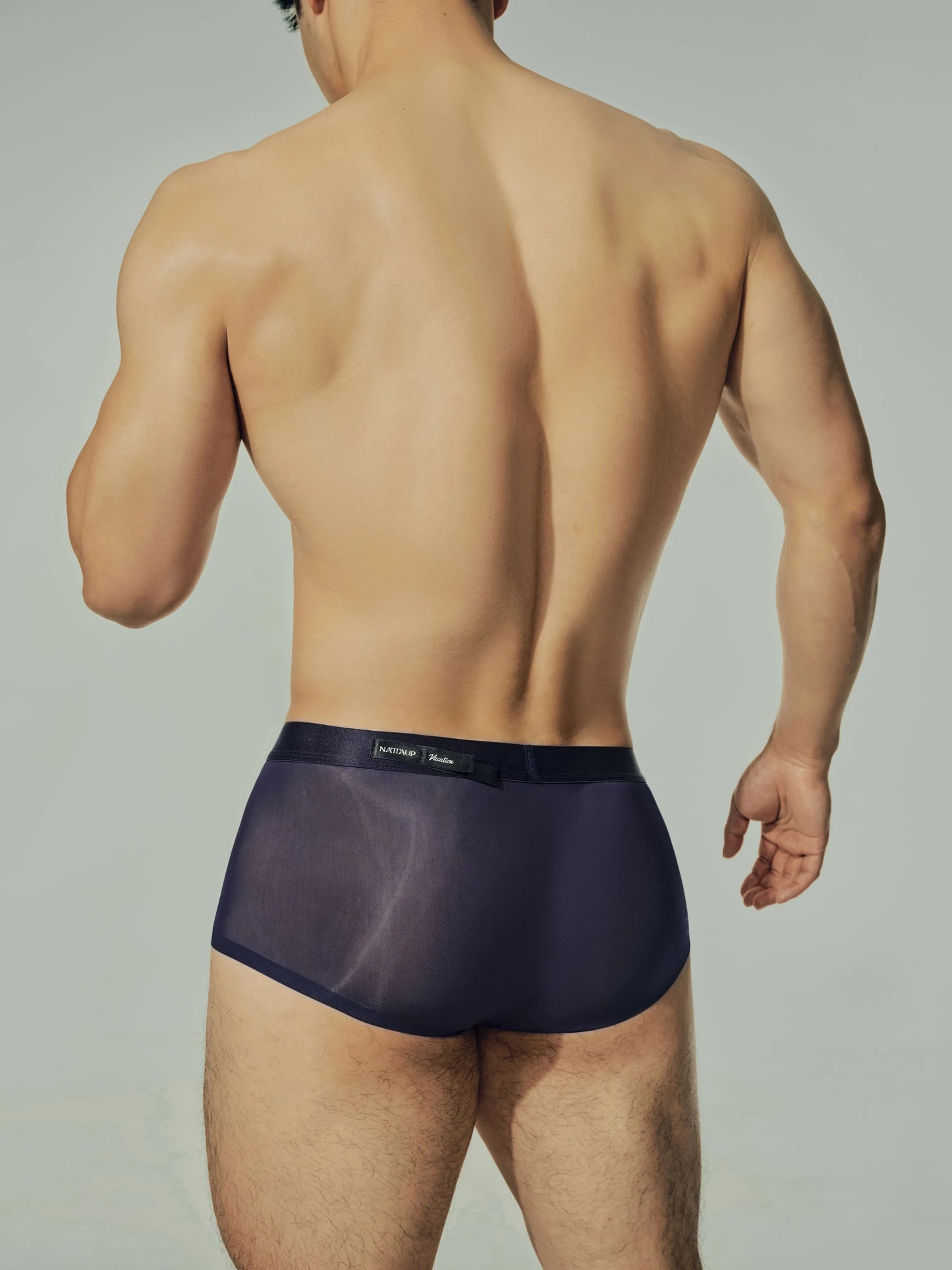 Ice Silk Low-Rise Trunk (Purple+Dusk Grey)