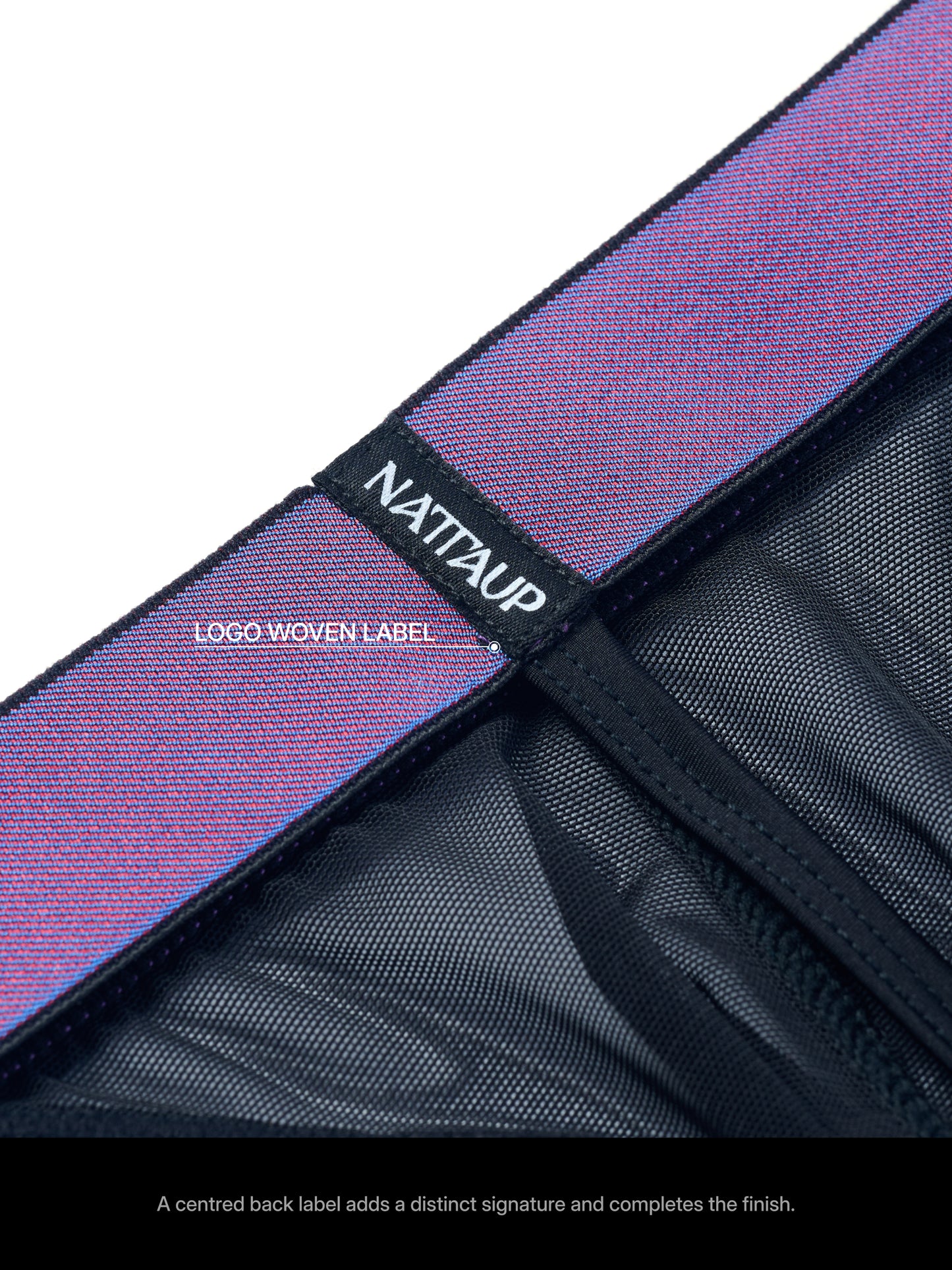 Iridescent-Band Sheer Mesh Trunk