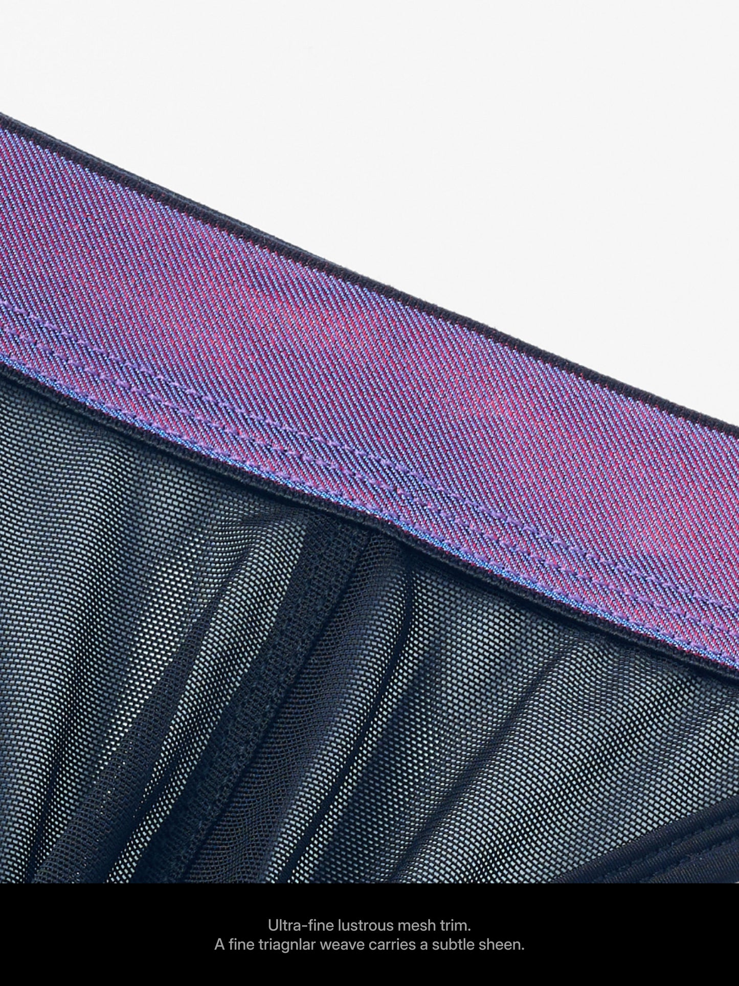 Iridescent-Band Sheer Mesh Trunk