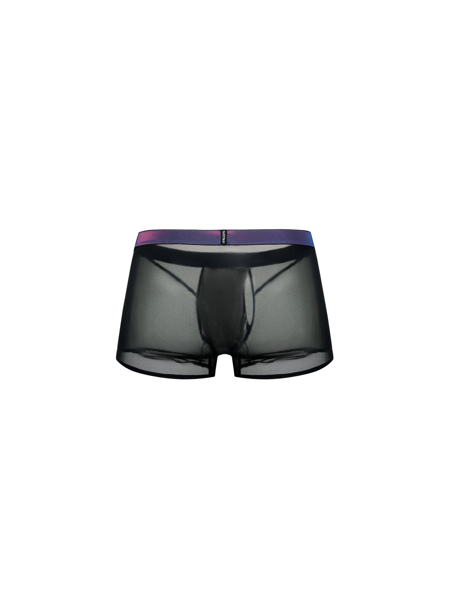 Iridescent-Band Sheer Mesh Trunk