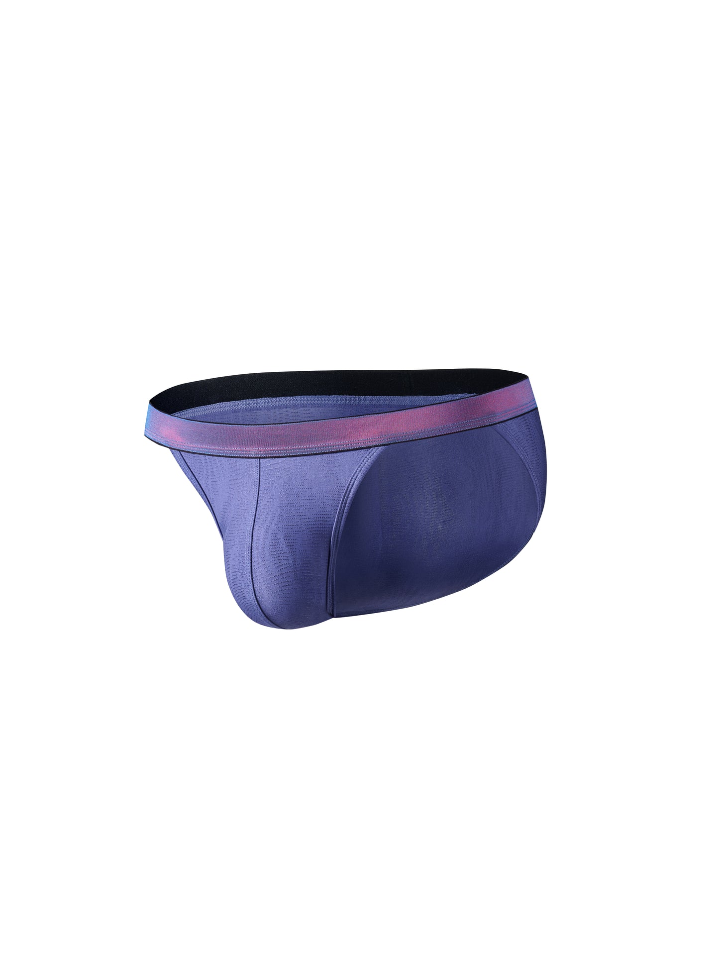 Iridescent Water-Ripple High-Cut Strap Brief