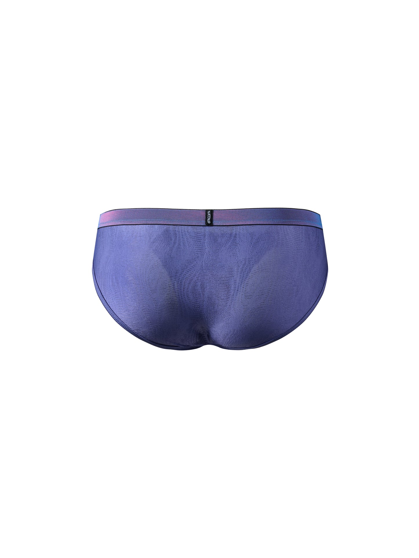 Iridescent Water-Ripple High-Cut Strap Brief