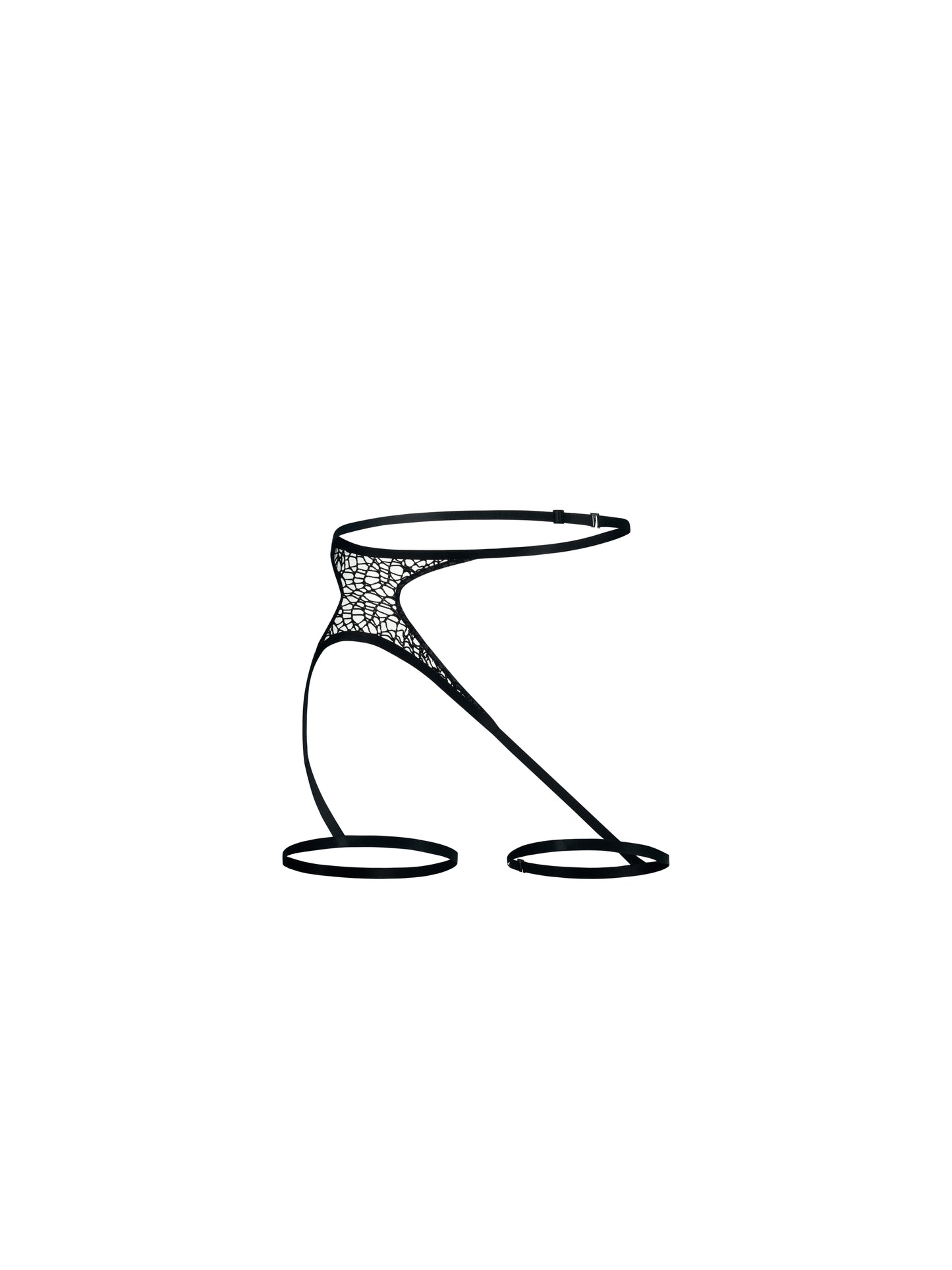 Irregular Fishnet Leg Harness