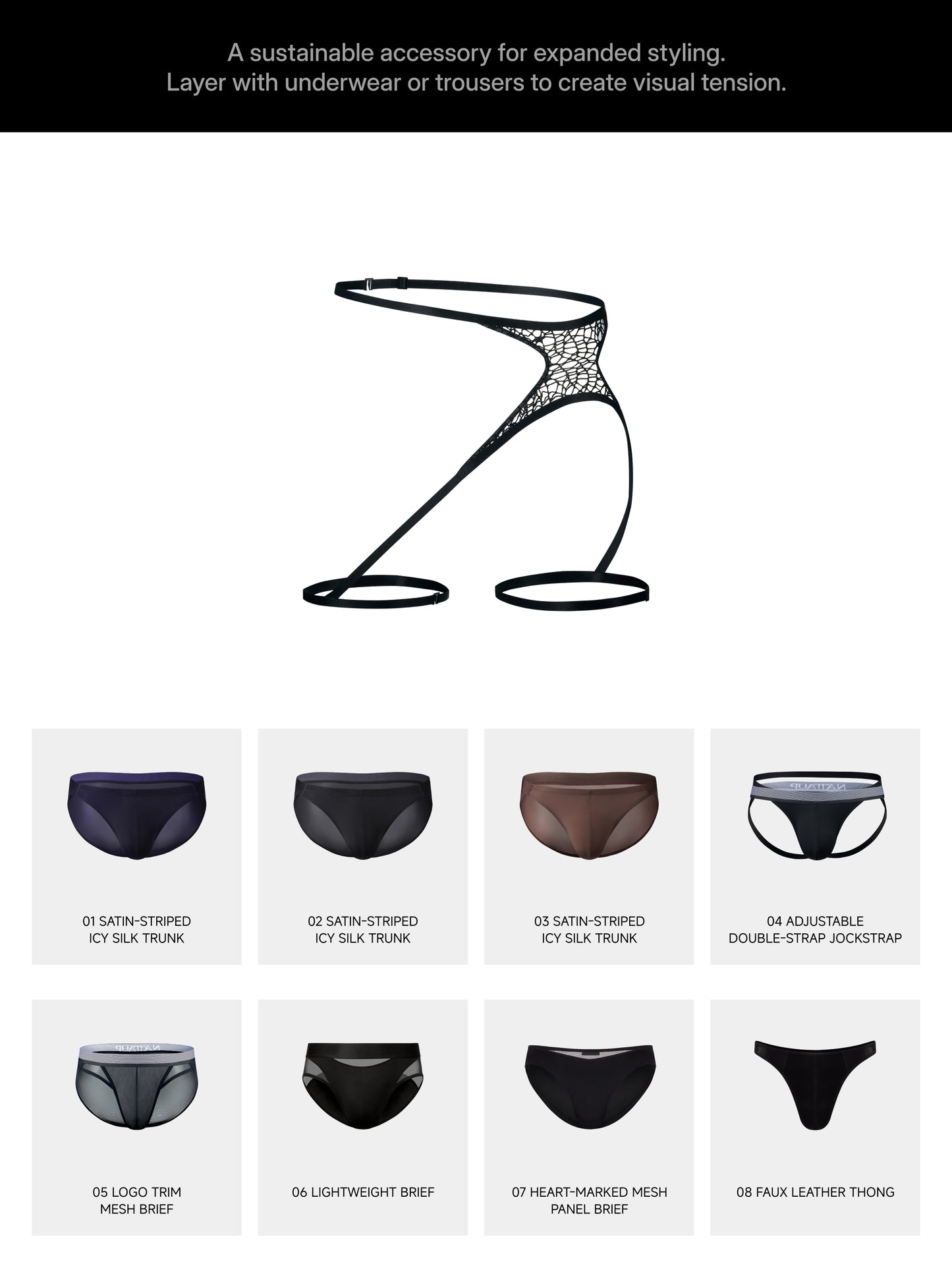 Irregular Fishnet Leg Harness
