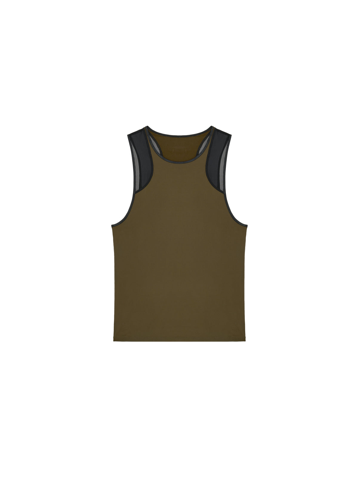 Leather-Finish Color-Block Tank Top