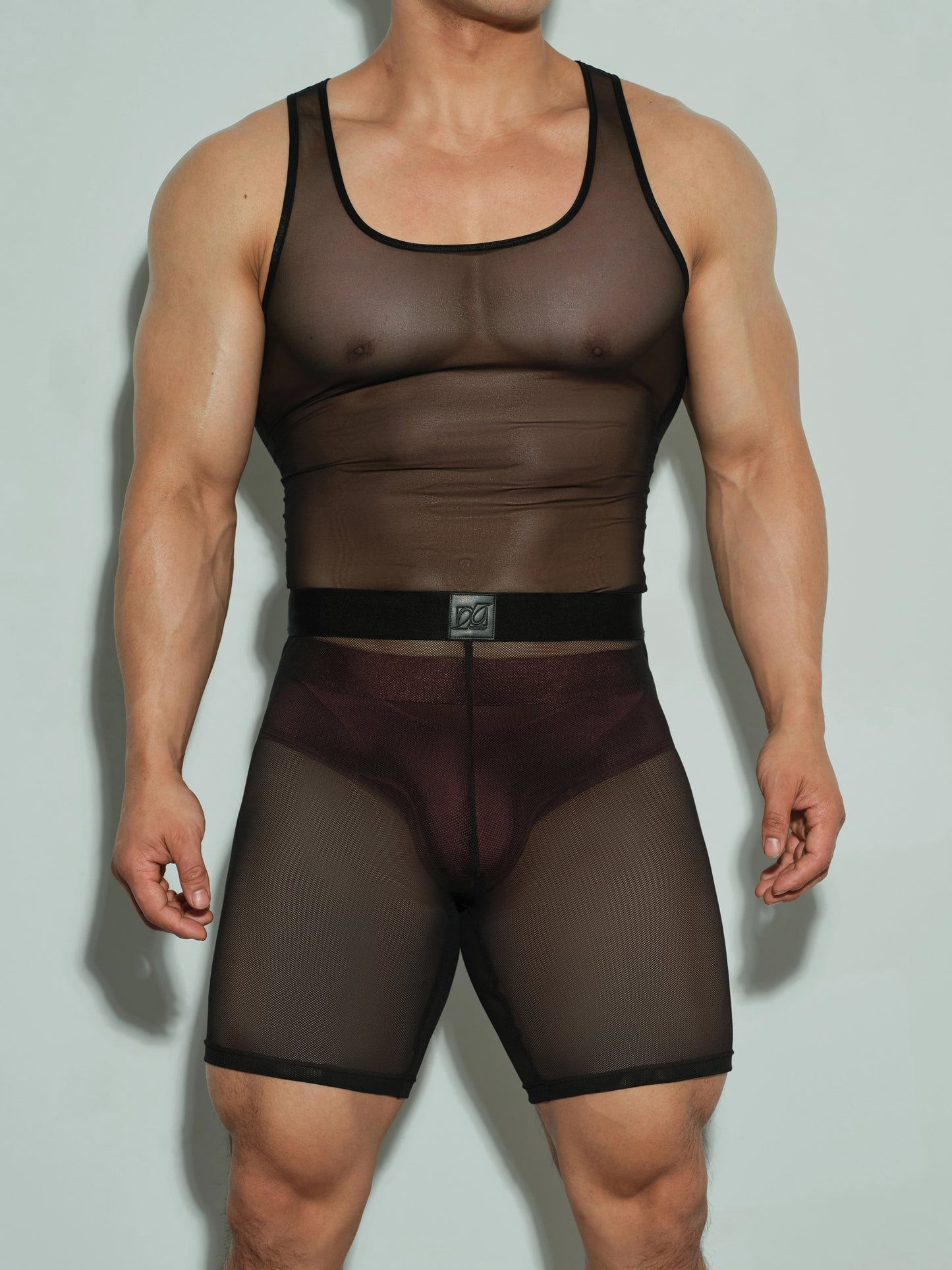Lightweight Brief & Glossy Sparkle Fitted Shorts & Mesh Shorts