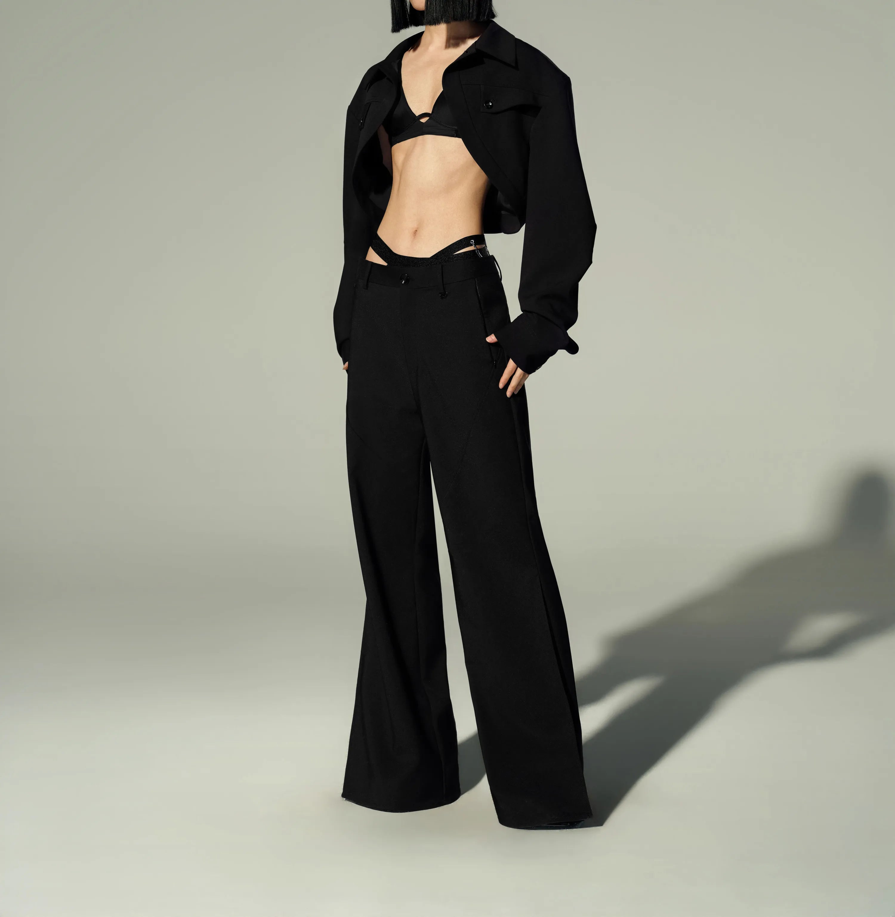 Low-Rise Flared Pants