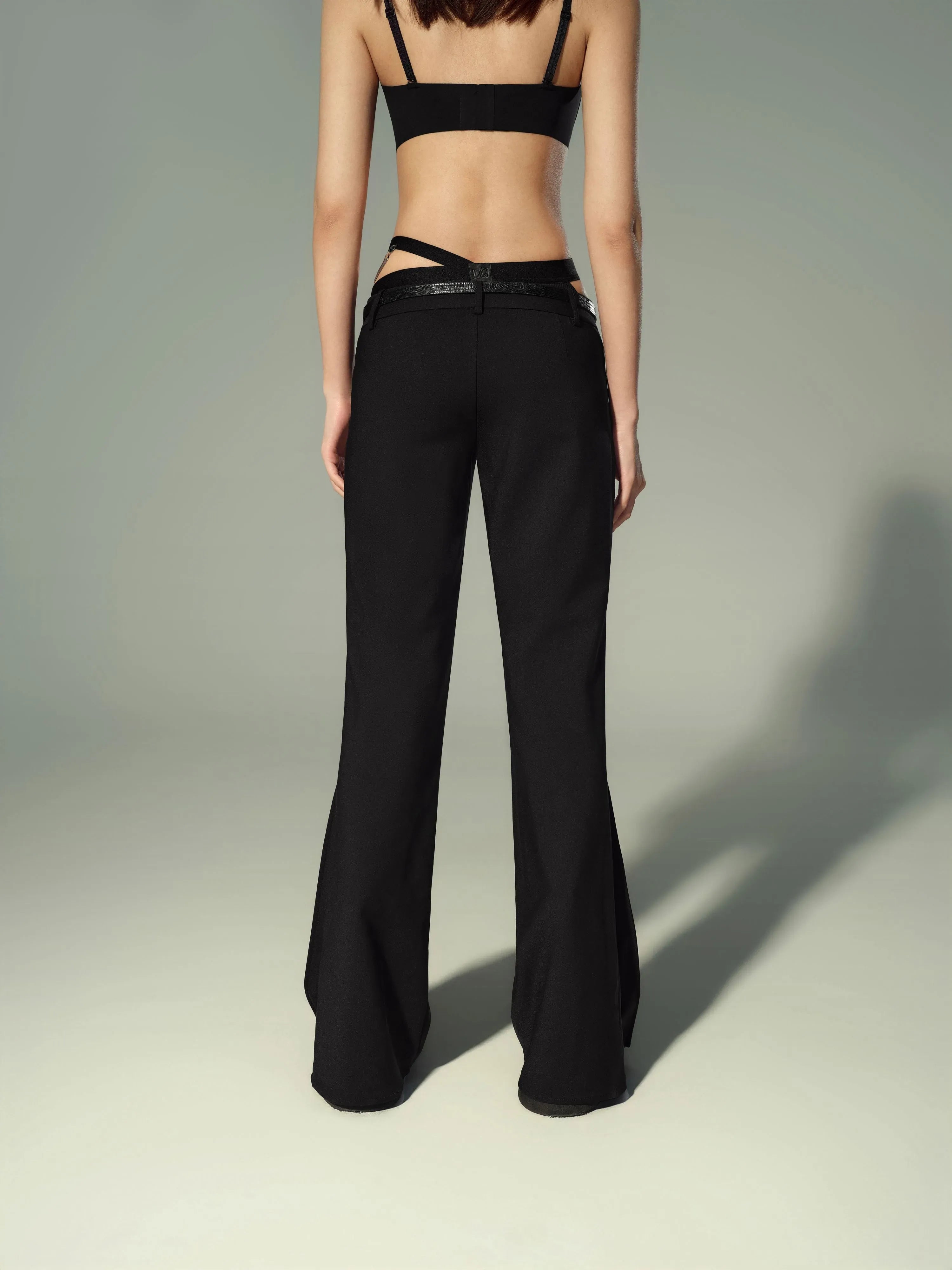 Low-Rise Flared Pants