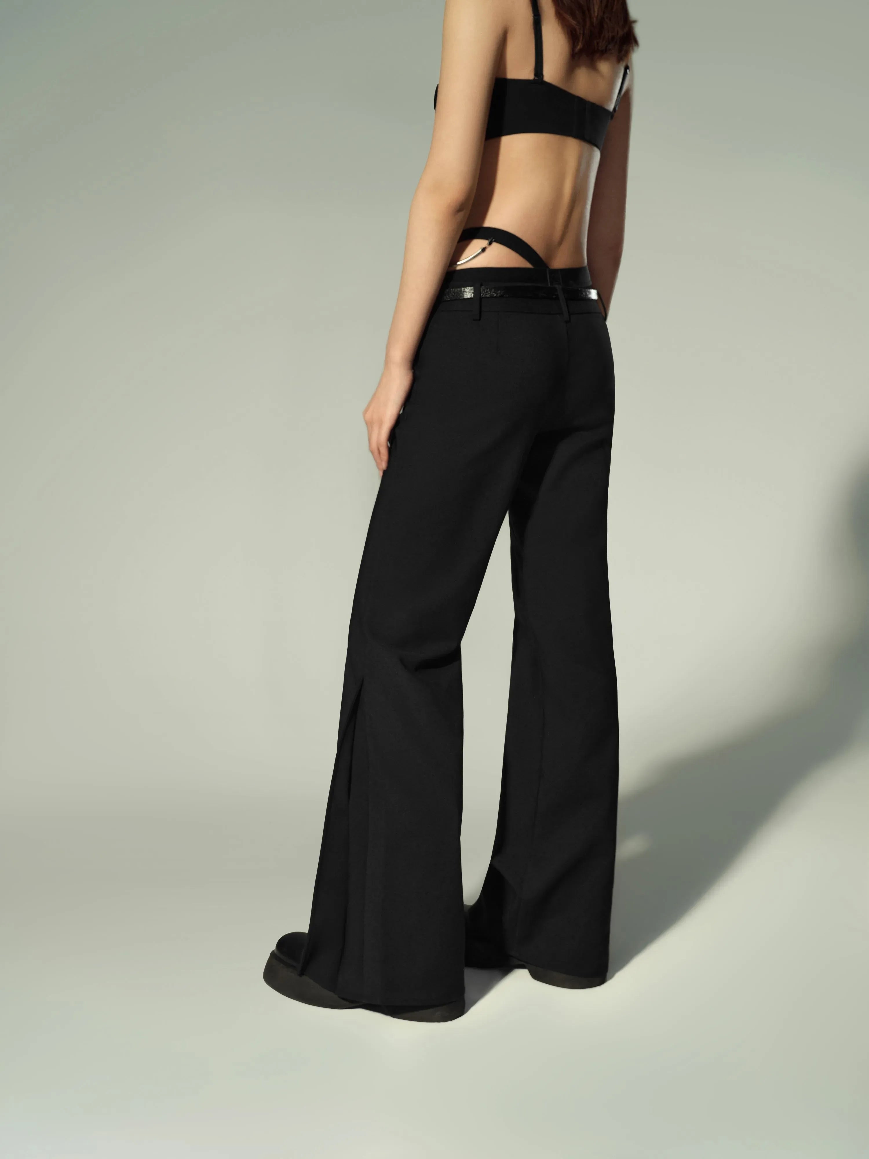 Low-Rise Flared Pants