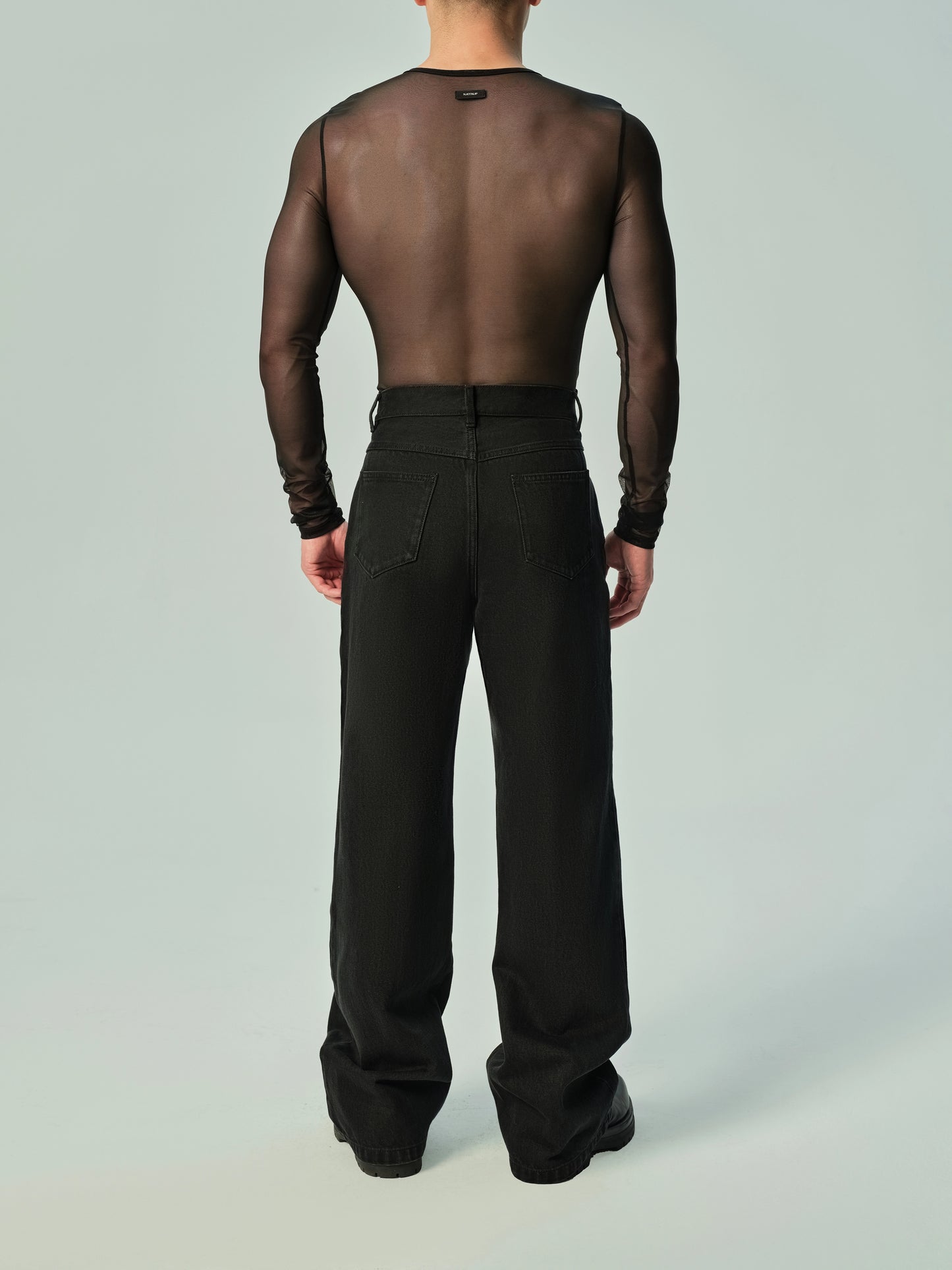 Lustrous Mesh Vest & Long Sleeve Top