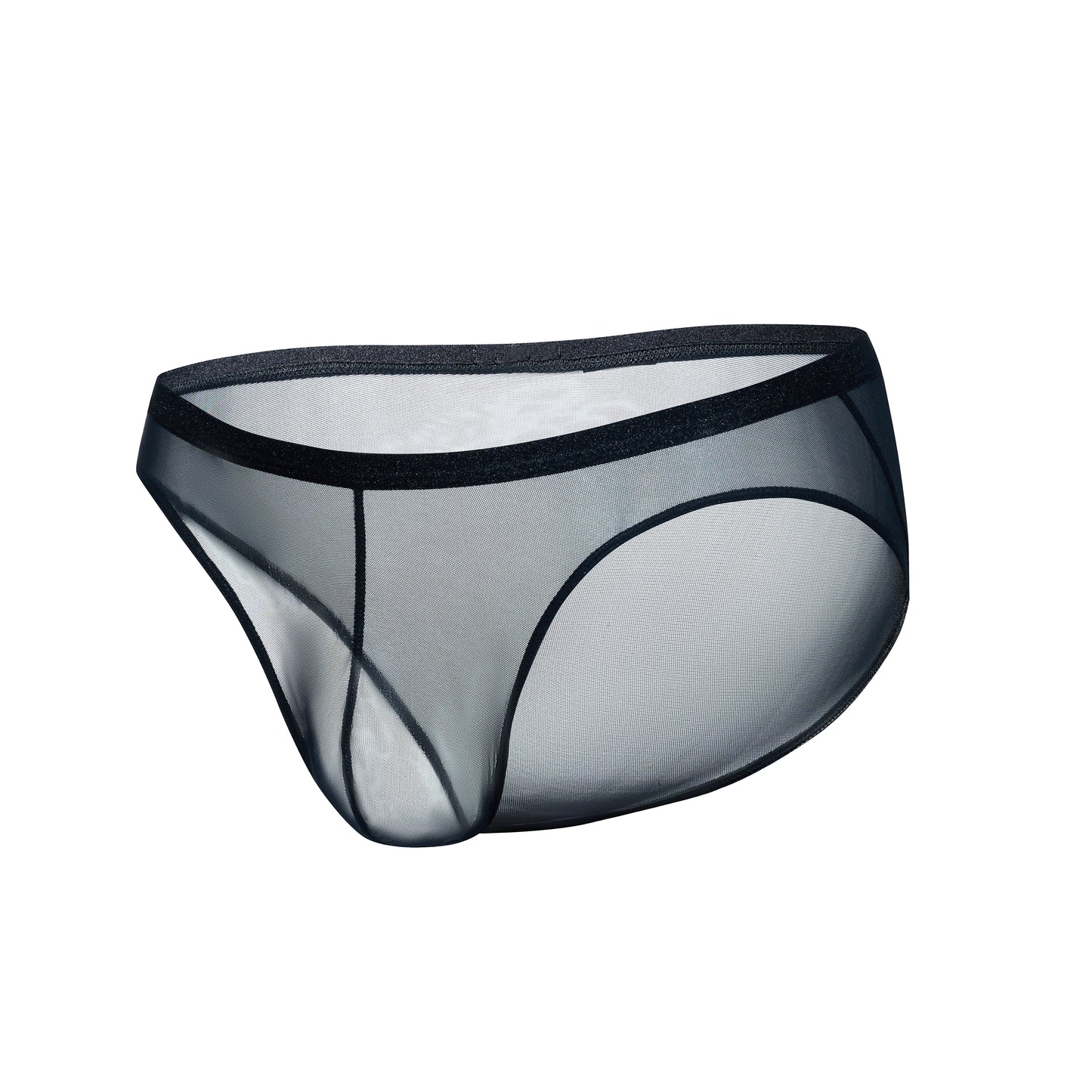 Lustrous Mesh Single-Layer Pouch Briefs