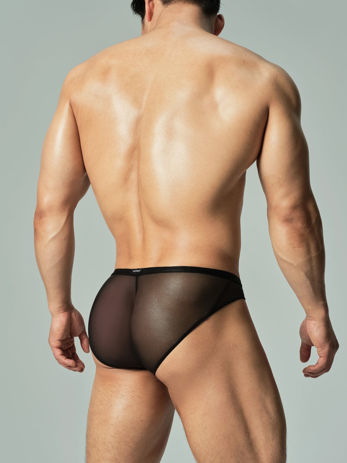 Lustrous Mesh Single-Layer Pouch Briefs