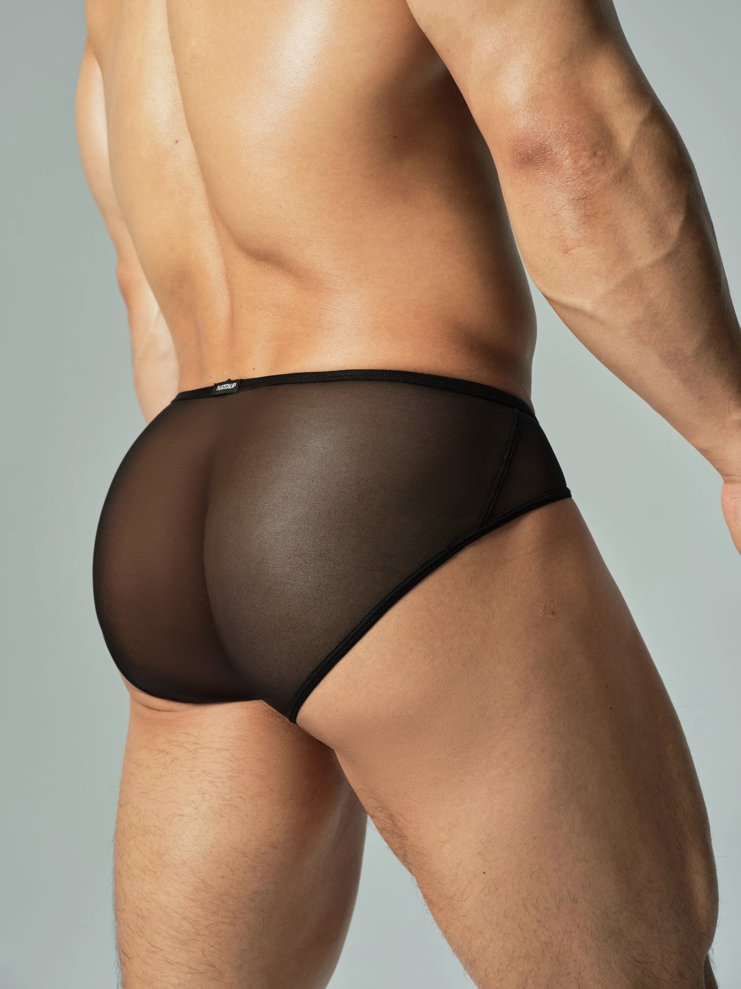 Lustrous Mesh Single-Layer U-Pouch Briefs*2
