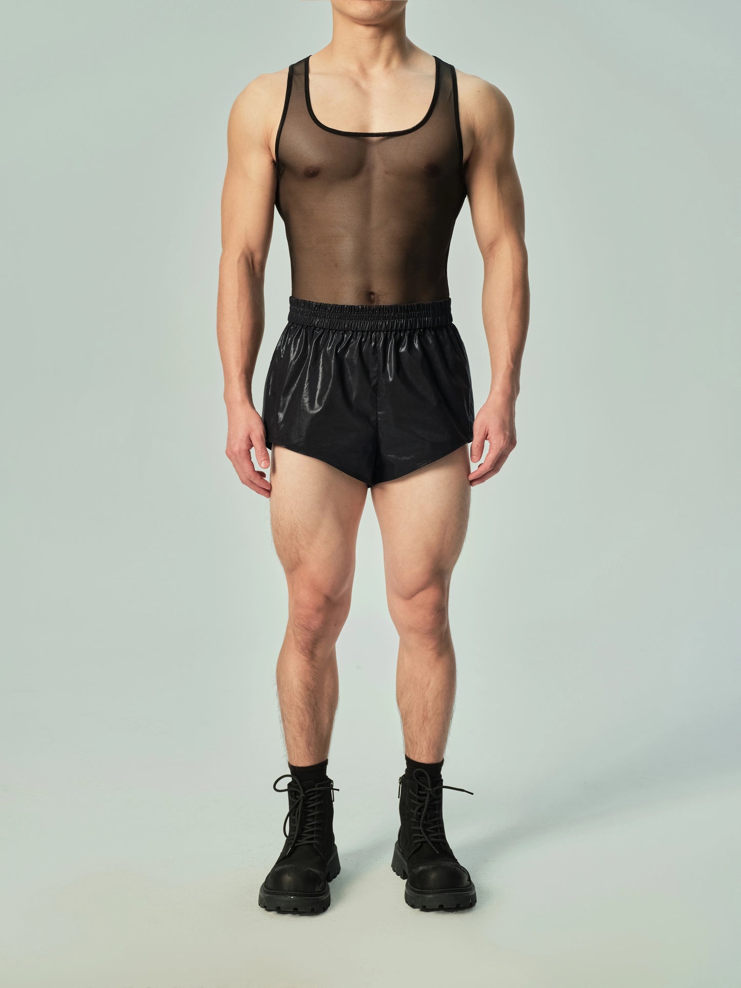 Side Cutout Mesh Trunk & Vest Accessory Set