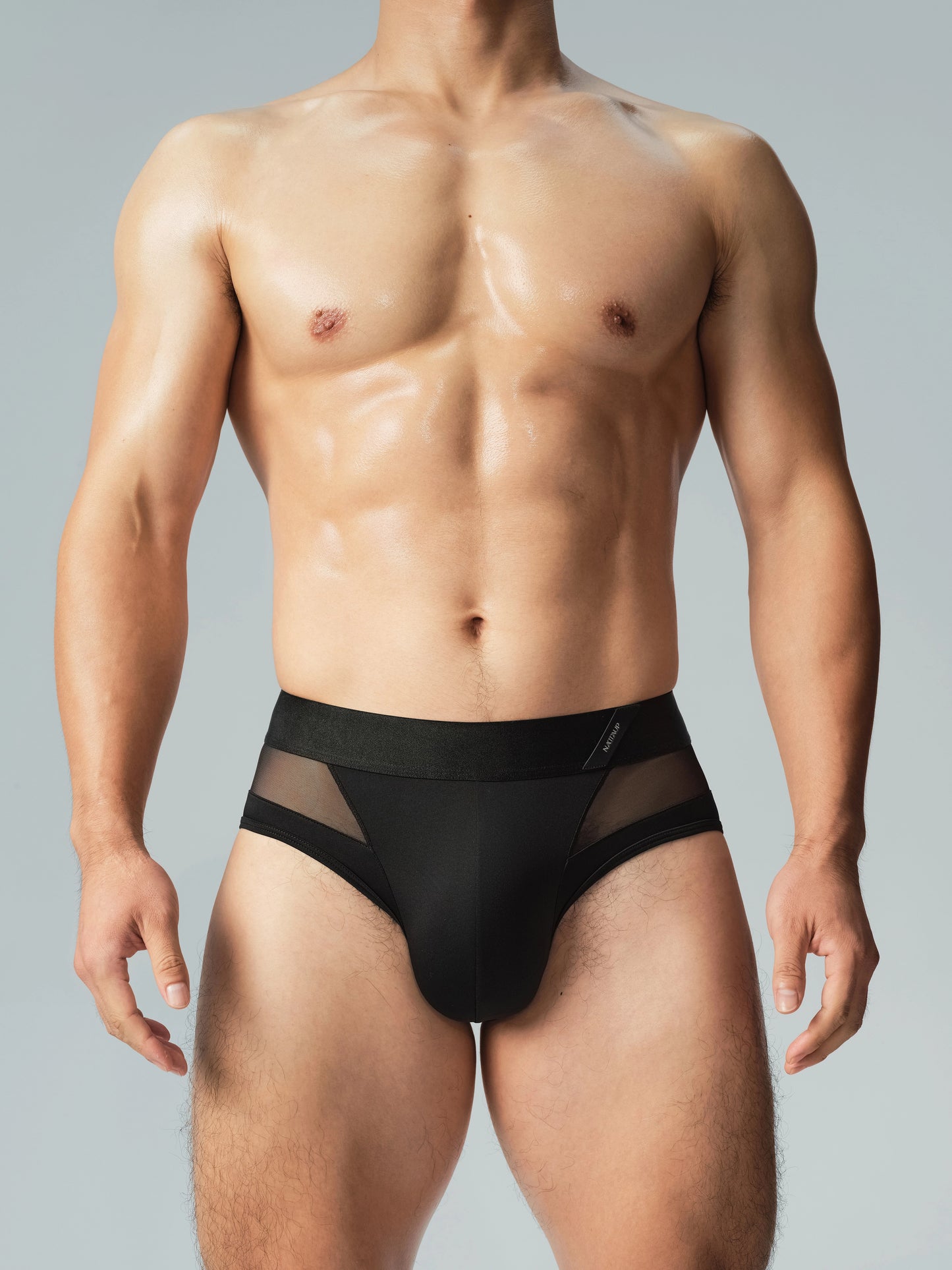 Diagonal Logo Mesh Panel Brief