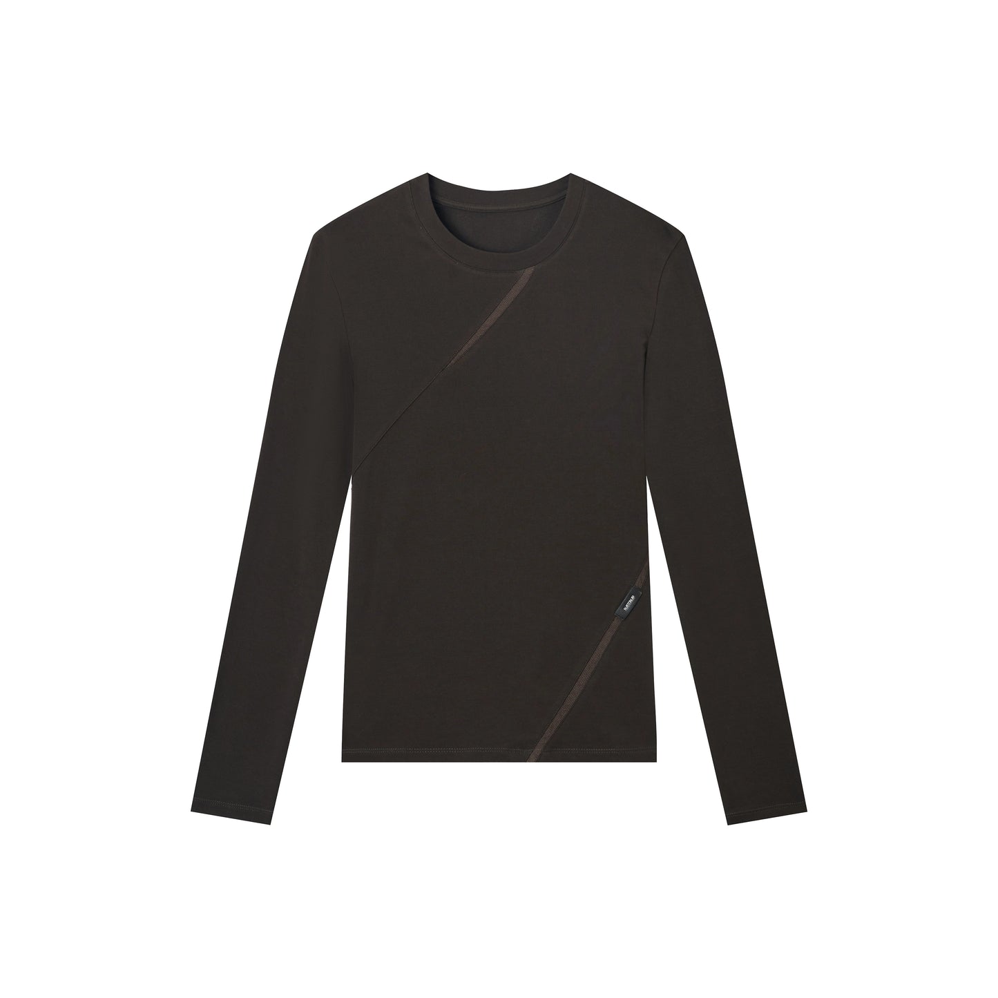 Mesh Panel Long Sleeve Top